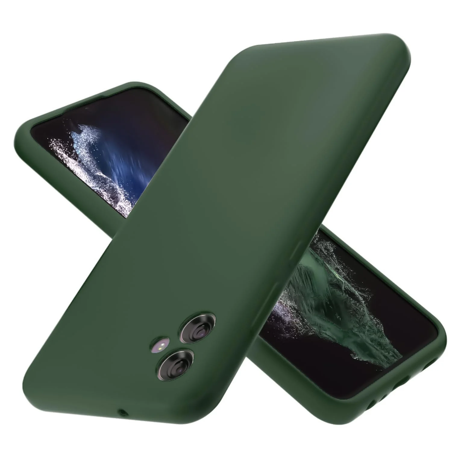 DL3 Mobilak Soft Silicone Protective Case for Samsung Galaxy A04e with Microfiber Lining and Shockproof Design - Green
