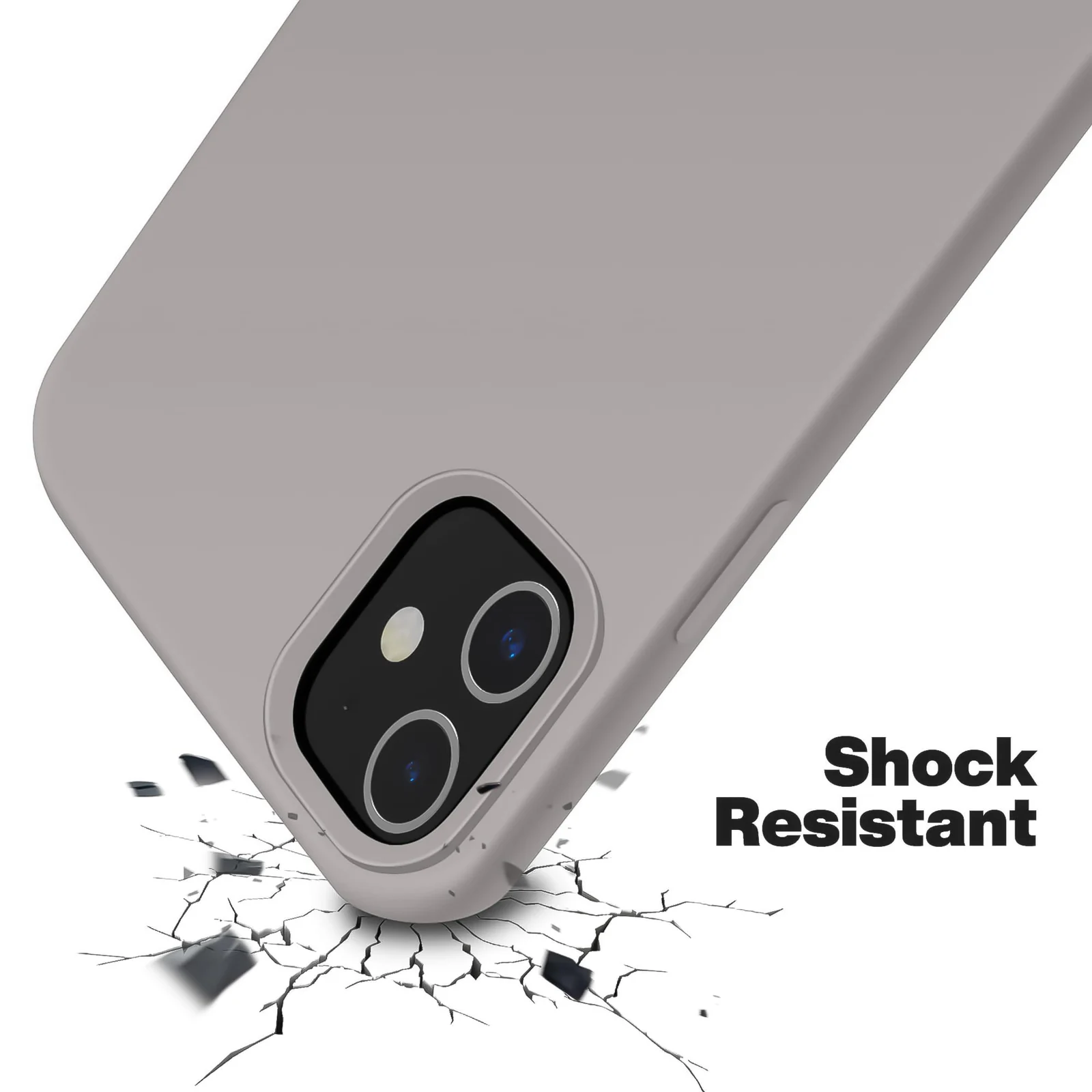 DL3 Mobilak Liquid Silicone Case for iPhone 11 (6.1 Inch), Shock-absorbing protection, Scratch-resistant surface, Soft microfiber lining - B.Stone