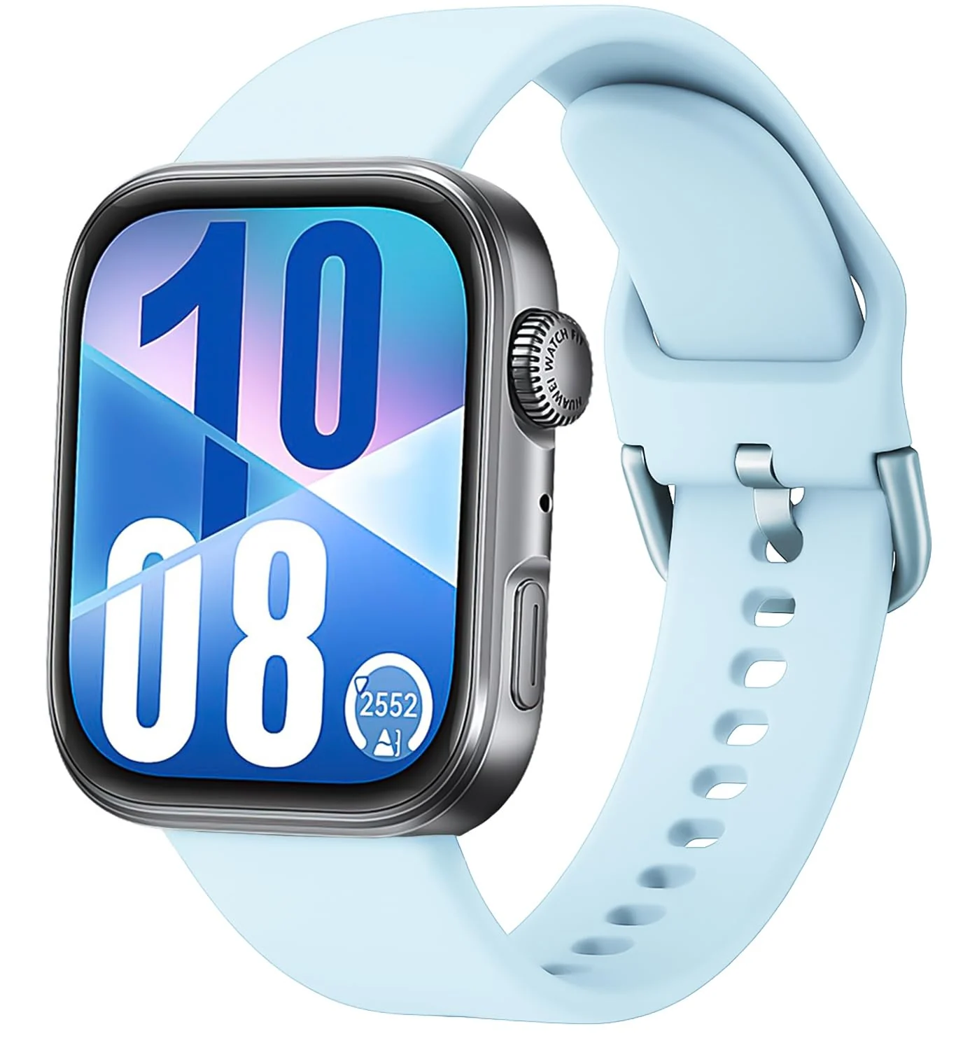 DL3 Mobilak Silicone Bracelet for Huawei Watch Fit 3/Watch Fit 4 Pro/Fit 4 Strap, Soft Silicone Sport Replacement Strap for Women/Men, Adjustable Waterproof Sports Band - A-baby Blue