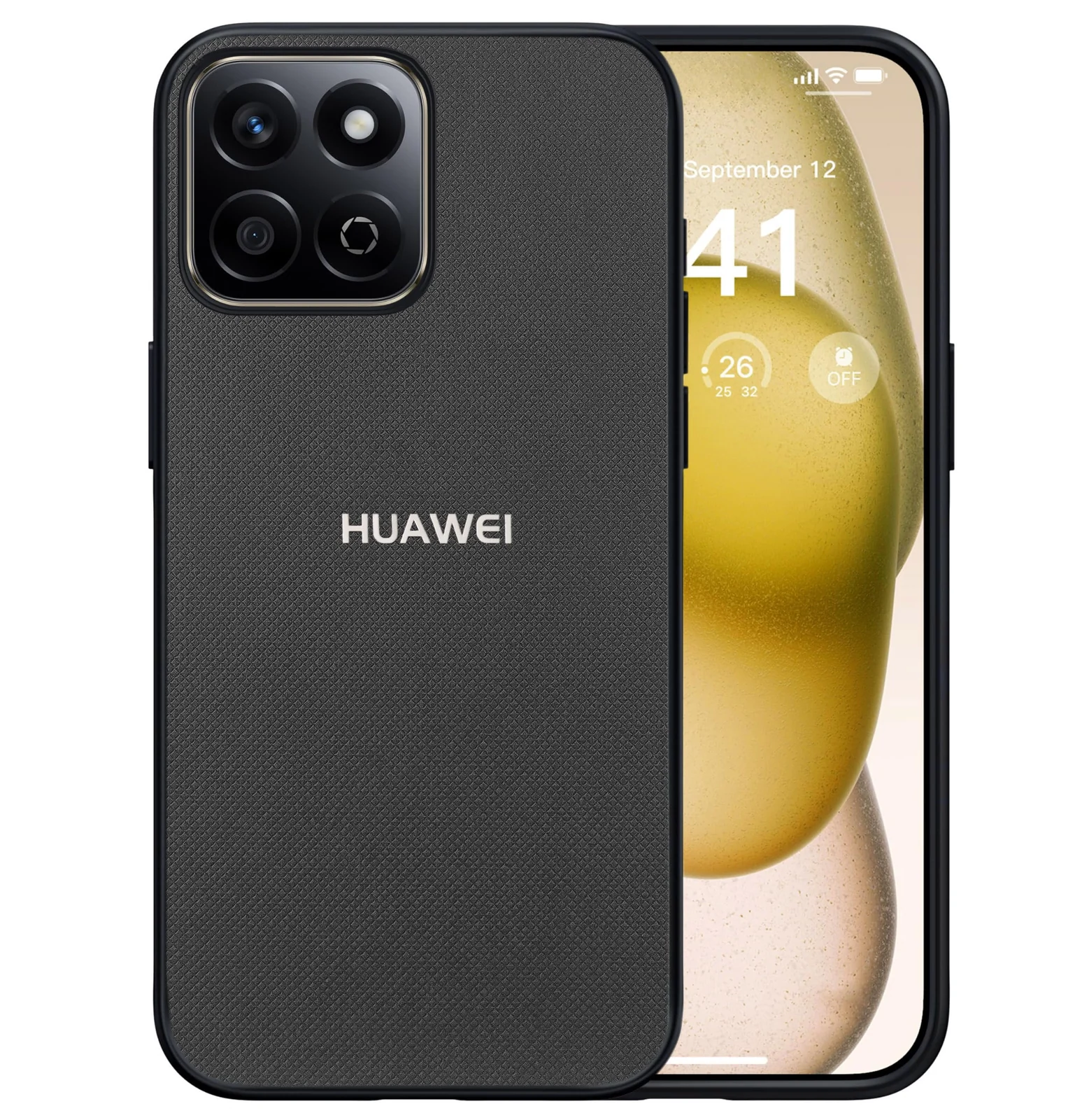 Dl3 Mobilak Compatible with Honor X7C Case Dual Layer Heavy Duty Cell Phone Protective Cover Shockproof Rugged with Non-Slip Textured - Black