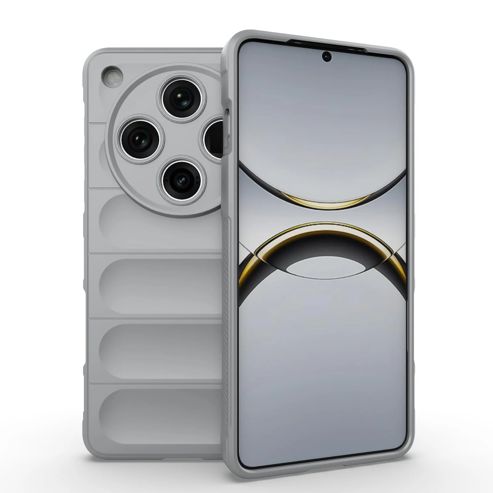 DL3 Mobilak Flexible Silicone and TPU Protective Case with Camera Protection for OPPO Find X8 Pro - Gray