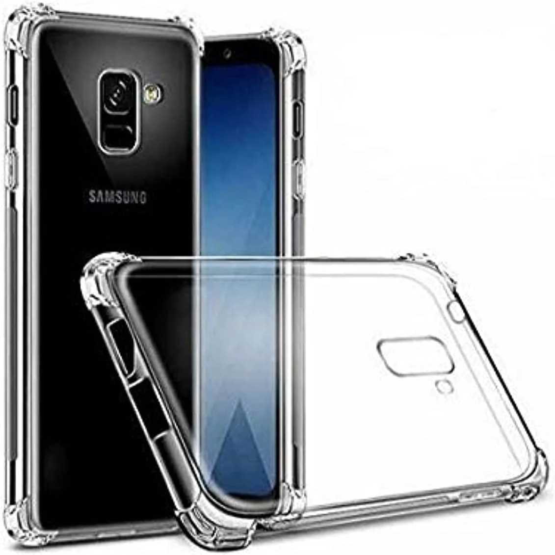 DL3 Mobilak Case Compatible with Samsung Galaxy A6 Plus, Cover Silicone TPU Gorilla Anti-shock Protector Camera Shockproof Corners - Clear