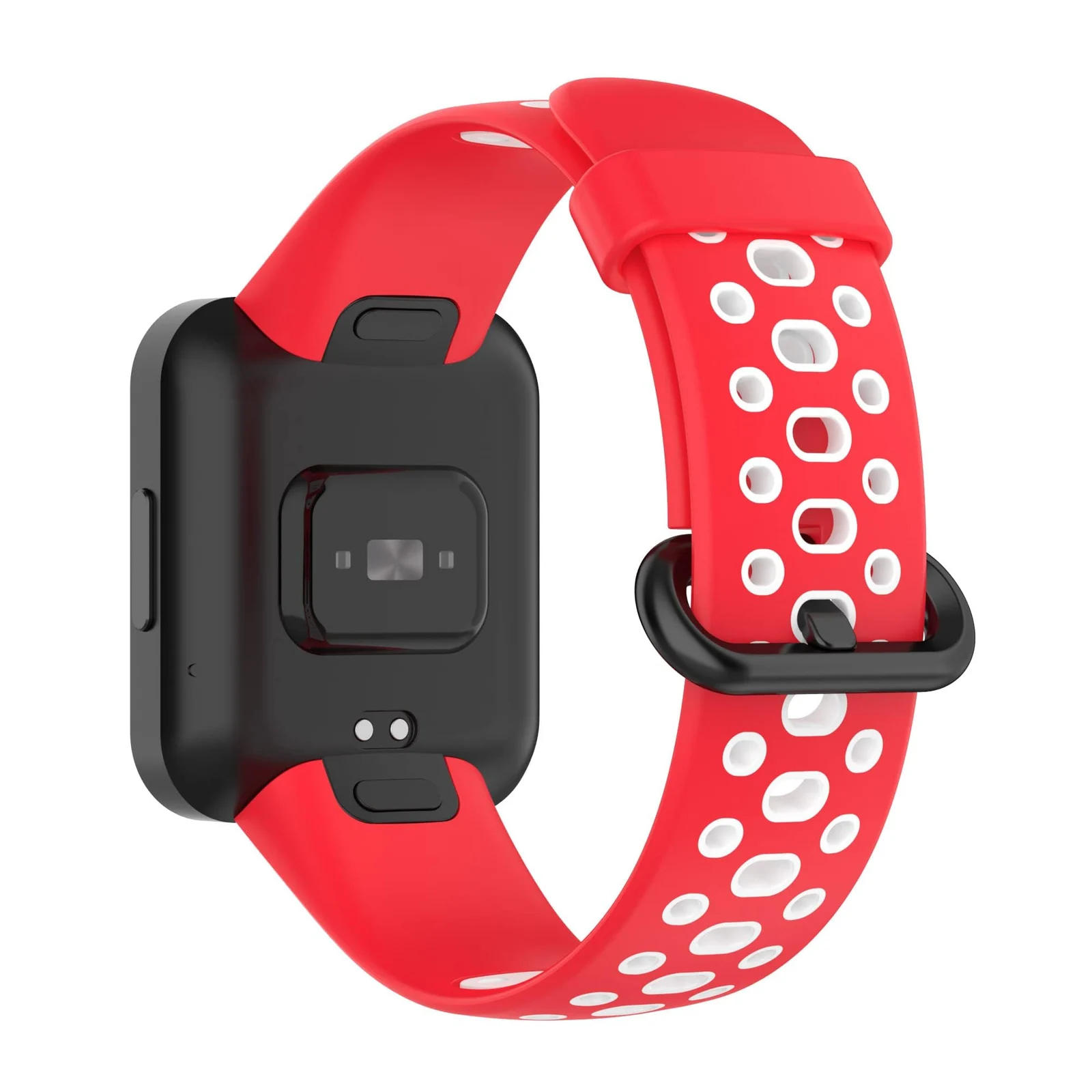 DL3 Mobilak Strap Compatible with Xiaomi Redmi Watch 2 Lite/Poco Watch/Redmi Watch 2 / Horloge 2 Soft Replacement Sport Silicone Strap - Red White