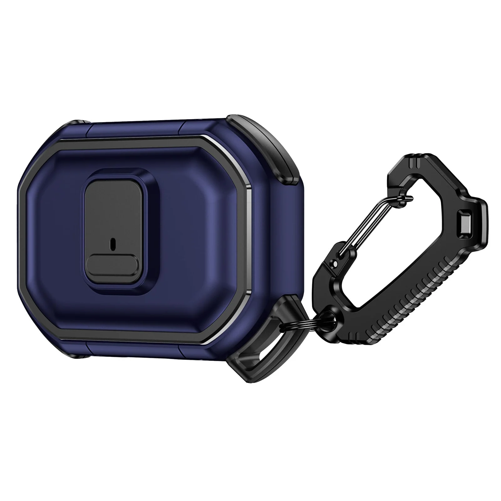 DL3 Mobilak Protective Case for AirPods Pro 2 [Front LED Visible] for Men with Lock, Military Armor Series Full-Body For 2022 AirPods Pro 2nd Generation Cover with Keychain - Blue