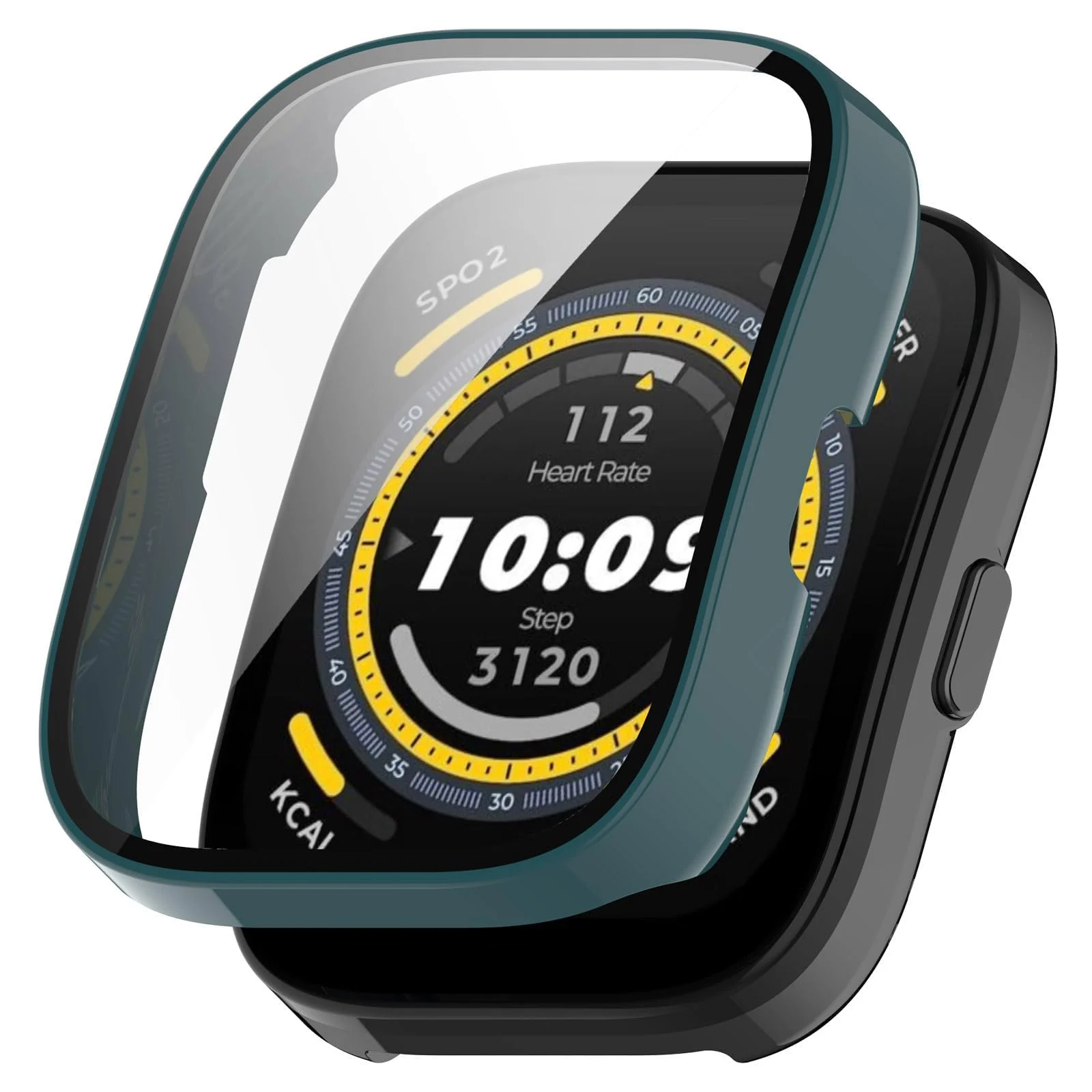 DL3 Mobilak Case with Screen Protector for Amazfit Bip 5, Bumper Full Coverage Hard PC Overall Protective Cover, Built-in Tempered Glass Film High Sensitivity For Amazfit Bip 5 (A2215)