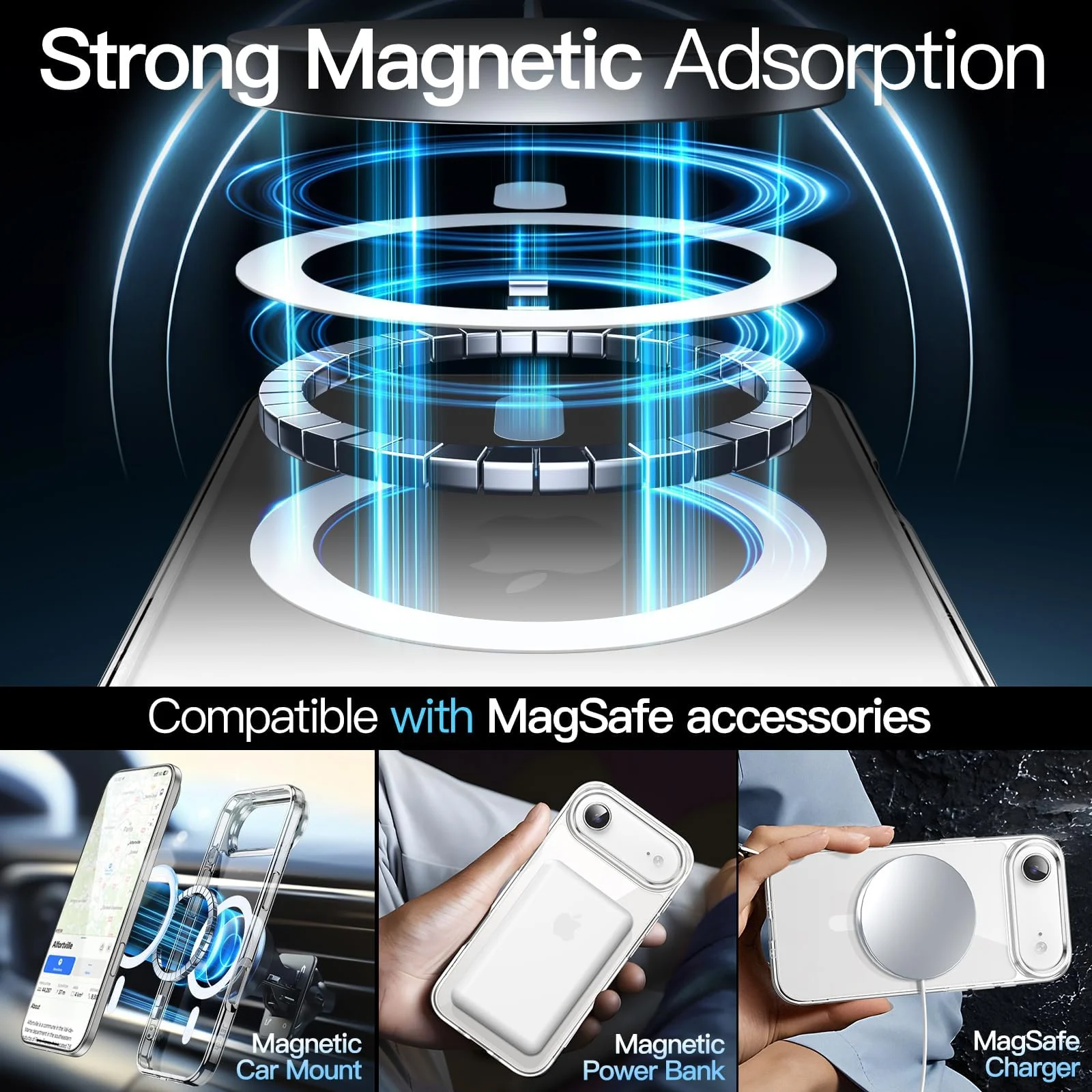DL3 Mobilak Case For iPhone 17 Air 6.5-Inch Case Crystal [Compatible with MagSafe] Soft TPU Gel Case Flexible Silicone Anti-Scratch TPU Cover - Clear