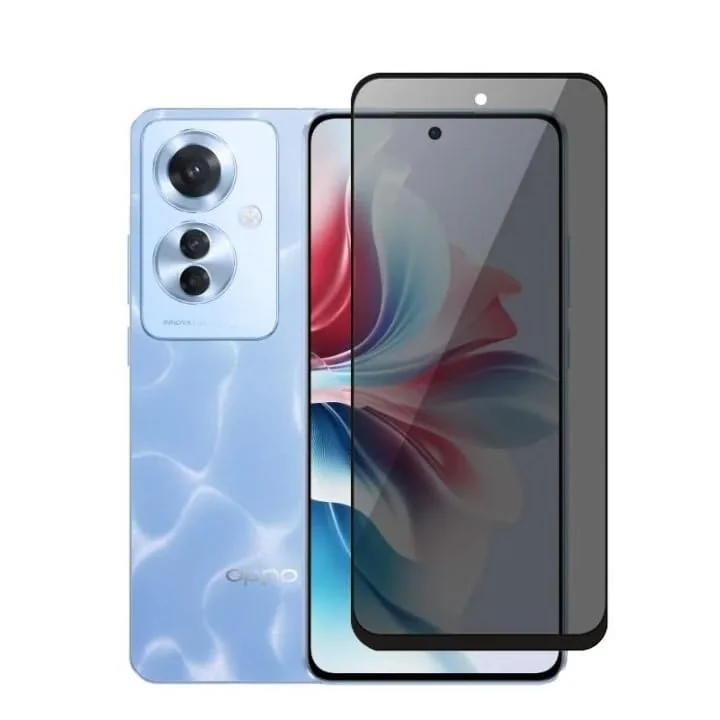 DL3 Mobilak Privacy Full Glass Screen Protector For OPPO Reno 11F - Black
