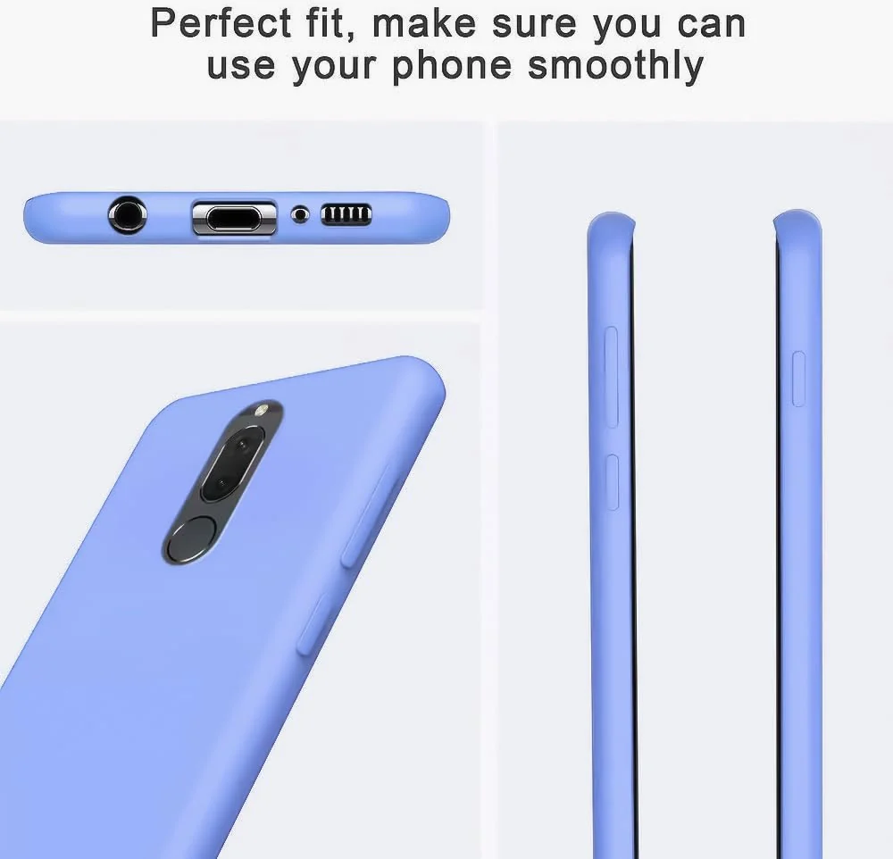 DL3 Mobilak Silicone Protective Case for Huawei Mate 10 Lite, Shock-absorbing protection, Scratch-resistant surface, Soft microfiber lining - Baby Blue