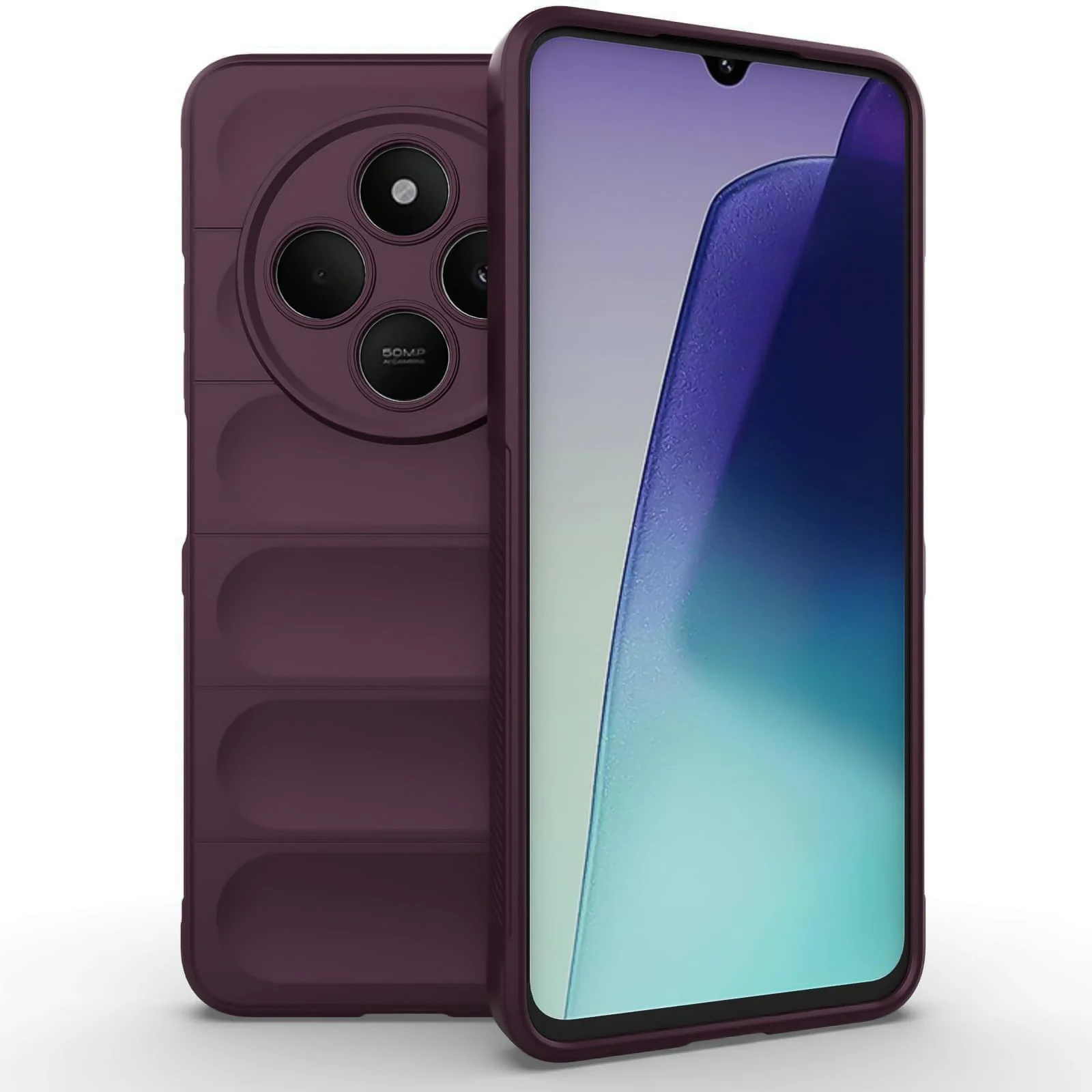 DL3 Mobilak Rugged Protective Case for Xiaomi Redmi 14C 4G / Poco C75, Camera protection, Shock-absorbing protection, Non-slip grip - Wine Red