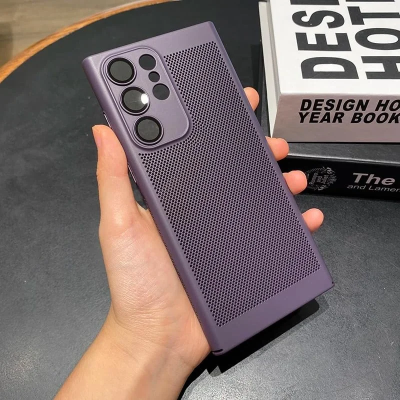 DL3 Mobilak PC Protective Case for Samsung Galaxy S25 Ultra, Supports wireless charging, Camera protection, Shock-absorbing protection - Purple