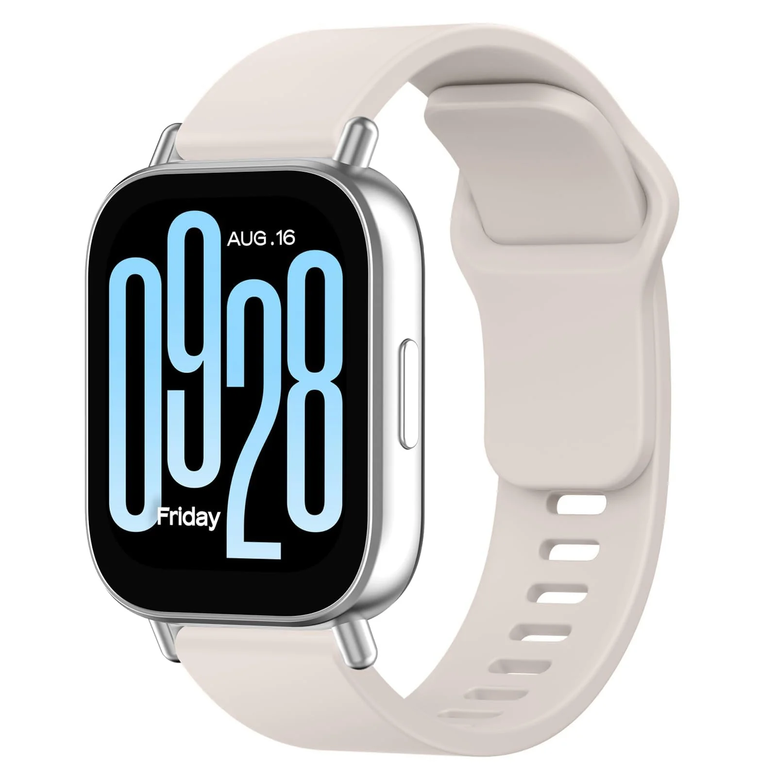 DL3 Mobilak Strap For Xiaomi Redmi Watch 5 Active/Redmi Watch 5 Lite Bands for Women Men, 22mm Adjustable Quick Release Silicone Replacement Watch Band Straps Wristbands Bracelet - Ivory White