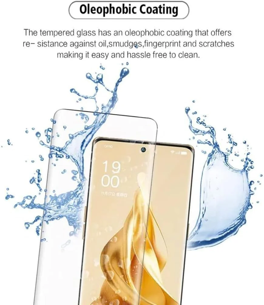 DL3 Mobilak Full Curved 5D Glass Screen Protector Full Glue For OPPO Reno 8T 5G - Black