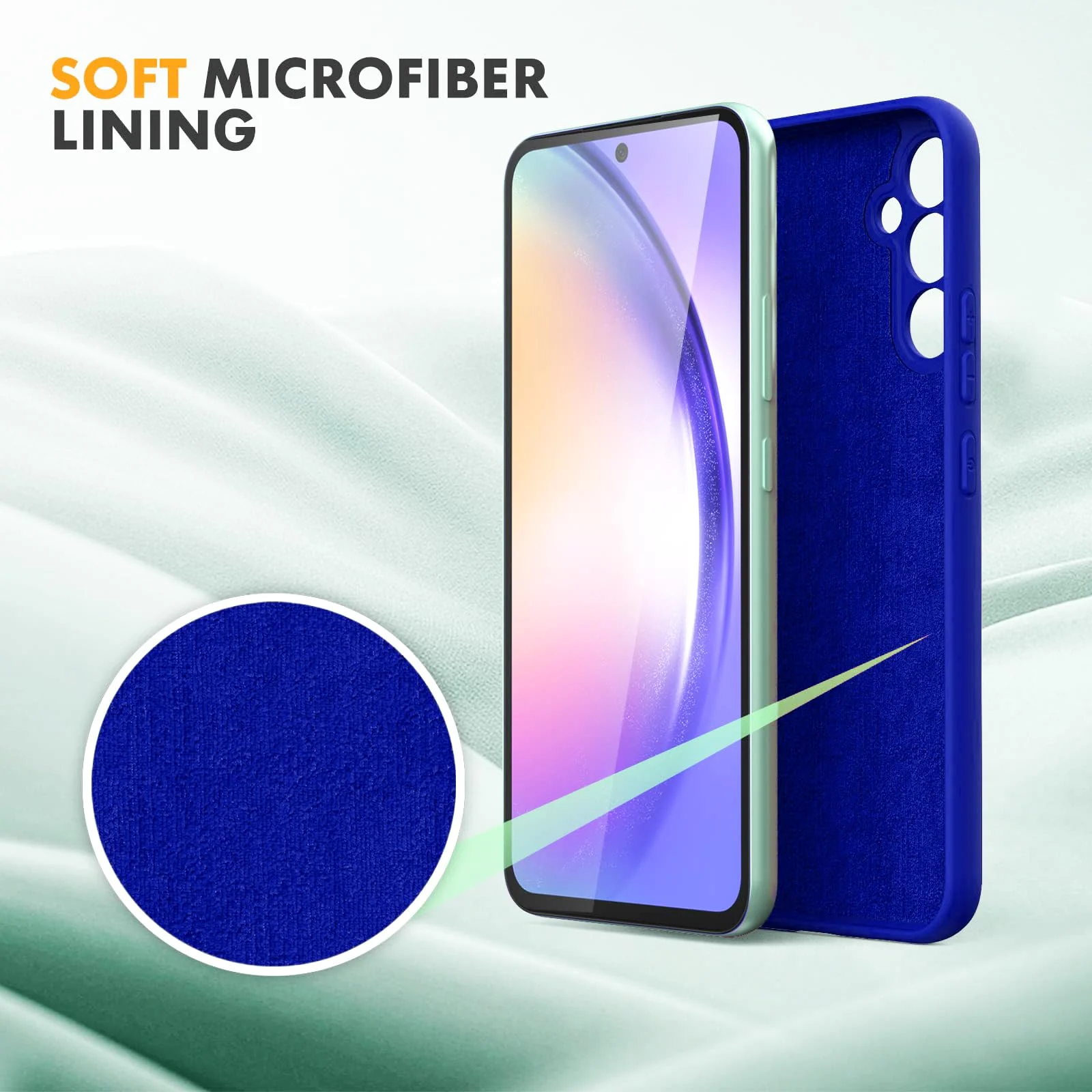 DL3 Mobilak Samsung Galaxy A24 4G Case, Soft Flexible Silicone Gel Rubber Bumper Cover, Full Body Shockproof Protective Phone Case - Pepsi