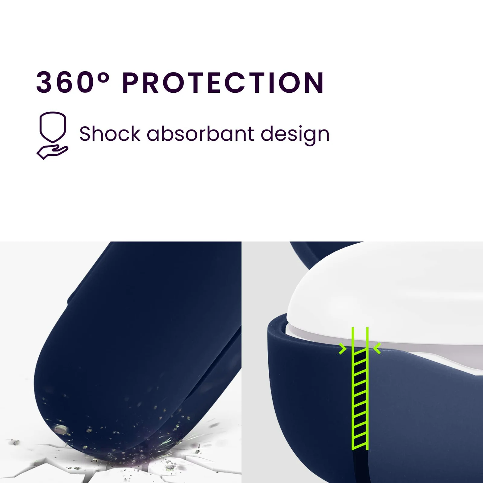 DL3 Mobilak Silicone Case Compatible with Huawei Freebuds SE Earbuds, Soft Silicone Protective Case Cover, Shockproof Sleeve with Carabiner - Blue