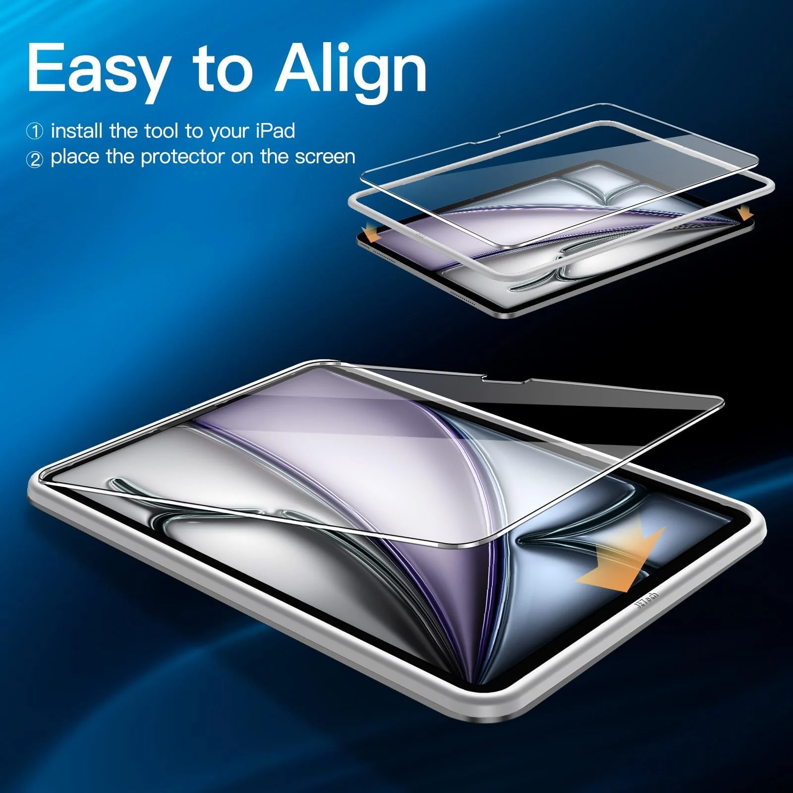 DL3 Mobilak Screen Protector For iPad Pro 13 Inch 2024 Tablet Tempered Glass Film [HD Crystal ] [Easy Installation] [Scratch Resistant] [9H Hardness] - Clear