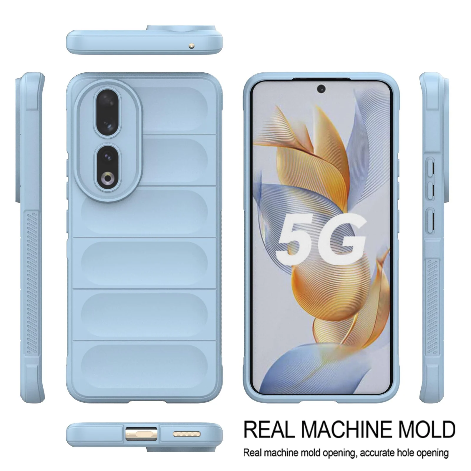 DL3 Mobilak Rugged Protective Case for Honor 90 5G, Camera protection, Shock-absorbing protection, Non-slip grip - Baby Blue