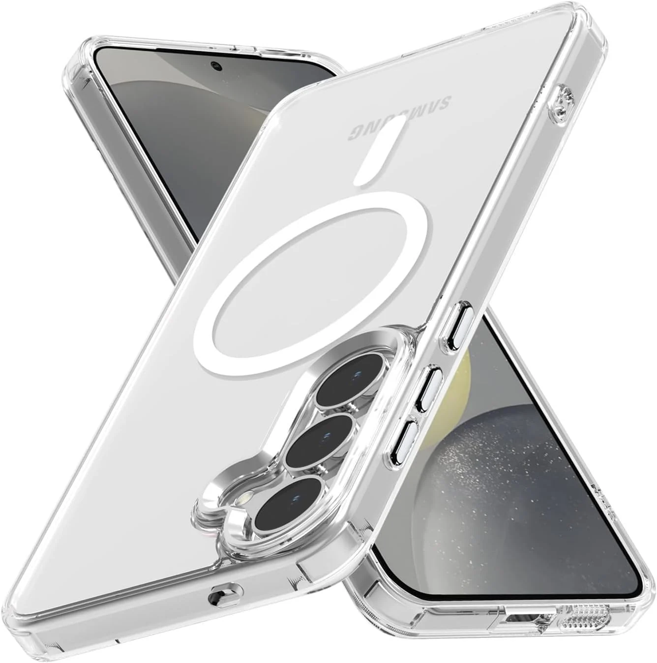 DL3 MOBILAK for Samsung Galaxy S25 FE 5G Case Clear [Compatible with MagSafe] Slim Magnetic Clear Bumper Case for Enhanced Protection and Style