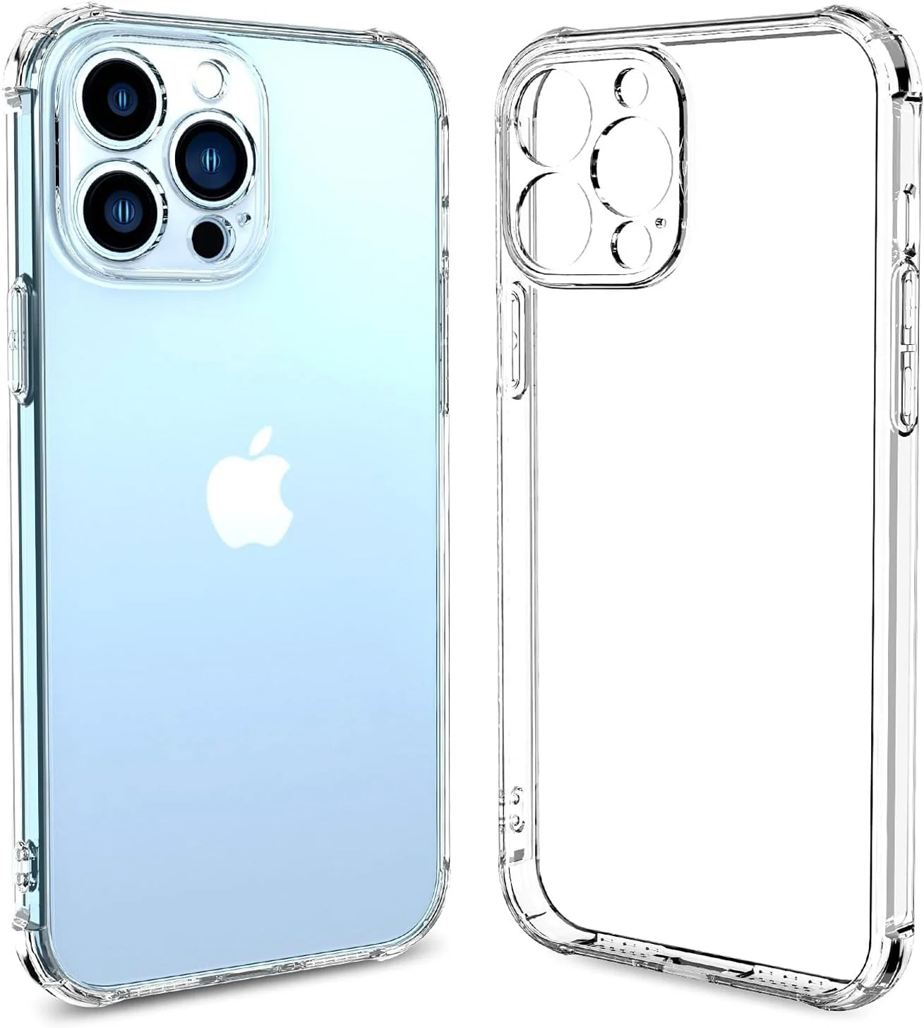 DL3 Mobilak Case Compatible with iPhone 13 Pro Max Camera, Cover Silicone Transparent TPU Gorilla Anti-shock Shockproof Corners - Clear