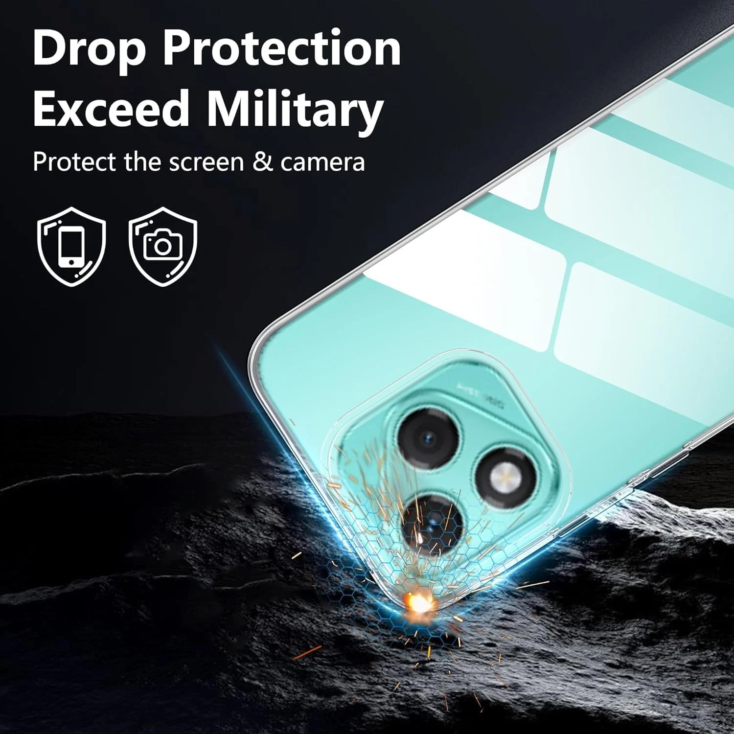DL3 Mobilak Case Compatible with Honor 400 Lite 5G, Case Crystal Soft TPU Gel Case Flexible Silicone Anti-Scratch Camera Protection TPU Cover - Clear