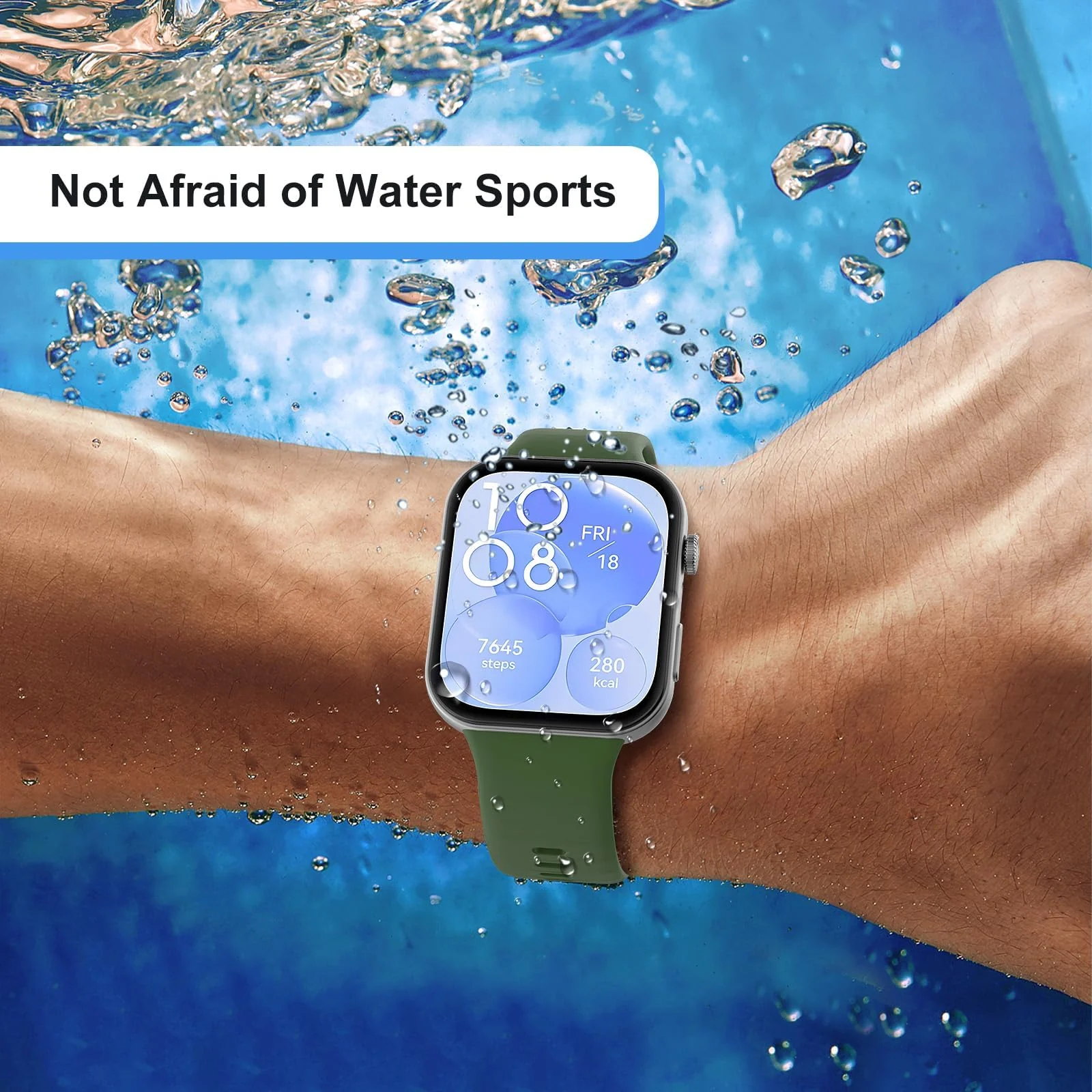 DL3 Mobilak Silicone Bracelet for Huawei Watch Fit 3/Watch Fit 4 Pro/Fit 4 Strap, Soft Silicone Sport Replacement Strap for Women/Men, Adjustable Waterproof Sports Band - Green
