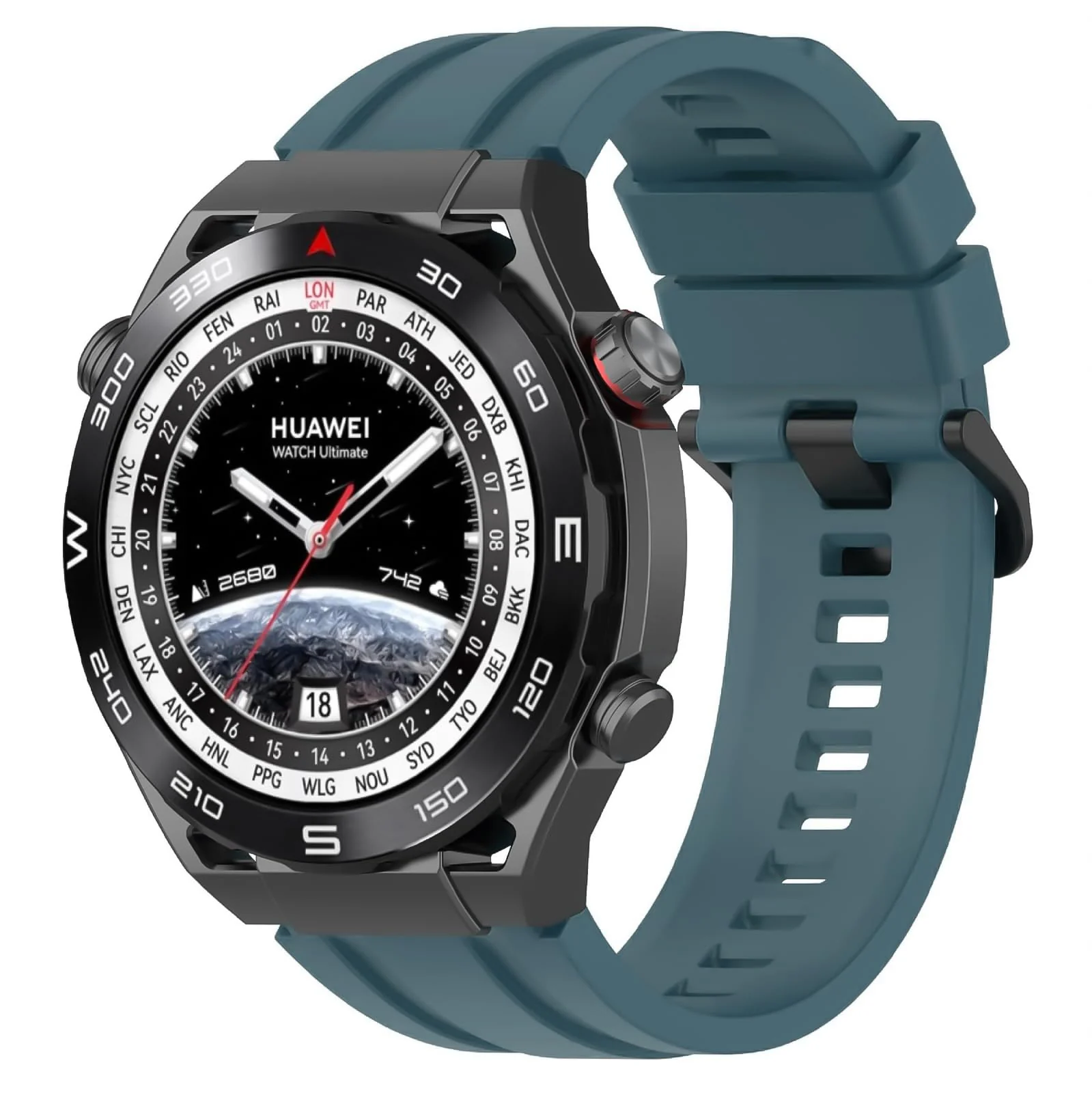 22MM Band Compatible with Huawei Watch GT7 GT6 GT5 GT4 46MM/Watch 4 3 Pro/GT7 GT6 GT5 GT4 Pro/Watch 4 3/GT3 46mm/GT2 46mm/GT 2e/GT Runner, 22MM Silicone Replacement Wristband Strap - Pine Green
