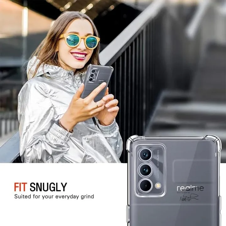 DL3 Mobilak Case Compatible with realme GT Master Edition/realme Q3 Pro/OPPO K9, Cover Silicone TPU Gorilla Anti-shock Protector Camera Shockproof Corners - Clear