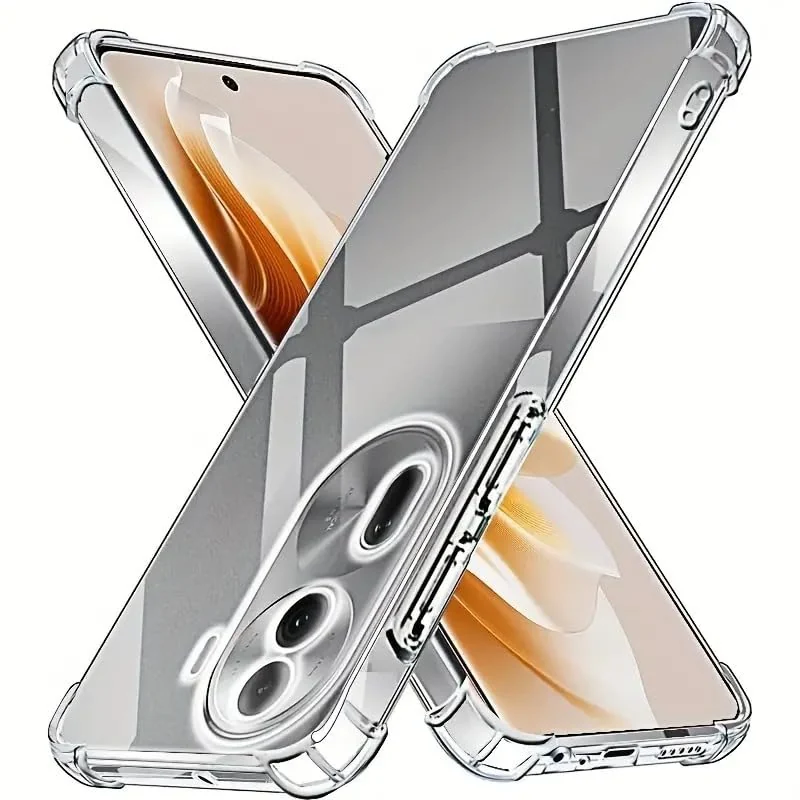 DL3 Mobilak Clear TPU Case for OPPO Reno 11 Pro 5G, Camera protection, Shock-absorbing protection, Non-slip grip - Clear
