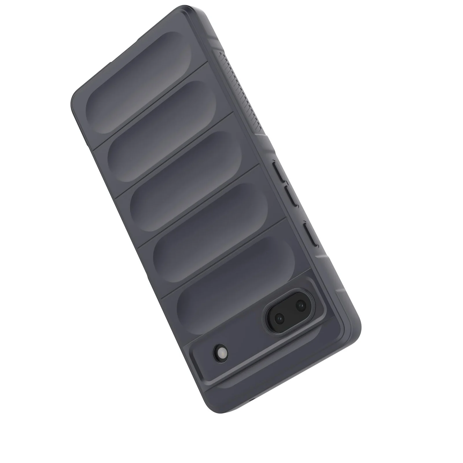 DL3 Mobilak Silicone Case for Google Pixel 6A Heavy Duty Protective [Slim Fit] Shockproof Soft Flexible Protective Design Shock-Absorption TPU Cover With Camera Protection - Dark Gray