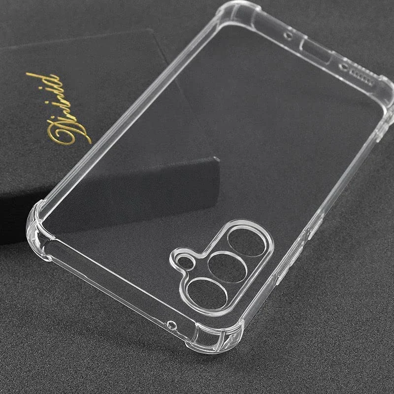 DL3 Mobilak Case Compatible with Samsung Galaxy A54 5G, Cover Silicone TPU Gorilla Anti-shock Protector Camera Shockproof Corners with 5D Screen Protector - Clear