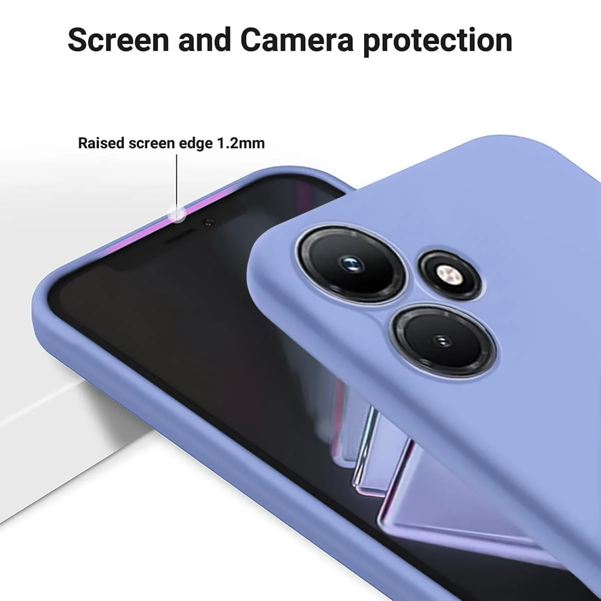 DL3 Mobilak Liquid Silicone Protective Case with Soft Microfiber Lining with Full Camera Protection for Infinix Hot 30i - Baby Blue