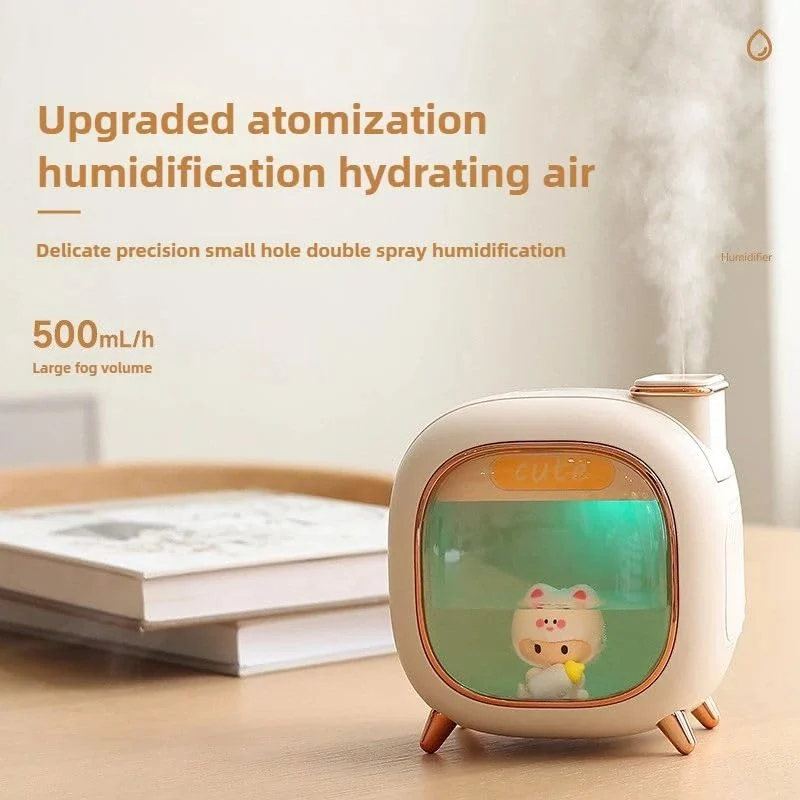 MOBIGON Dual-Mist 500 ml Ultrasonic Humidifier, Off White