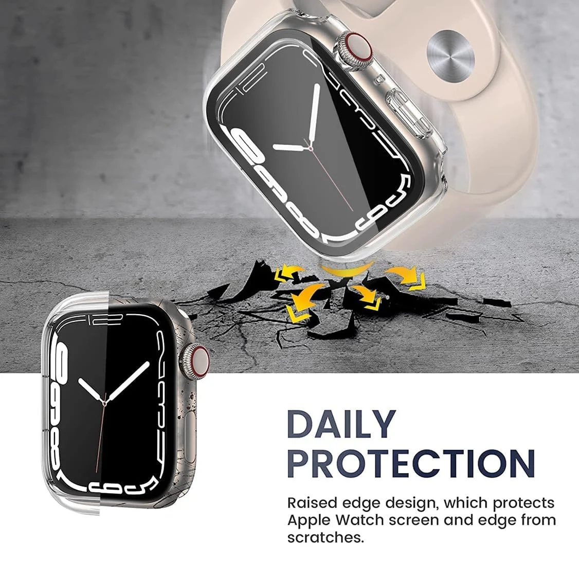 DL3 MOBILAK Full-Coverage Watch Case with Tempered Glass for Apple Watch Series 10 46 mm, Wine Red