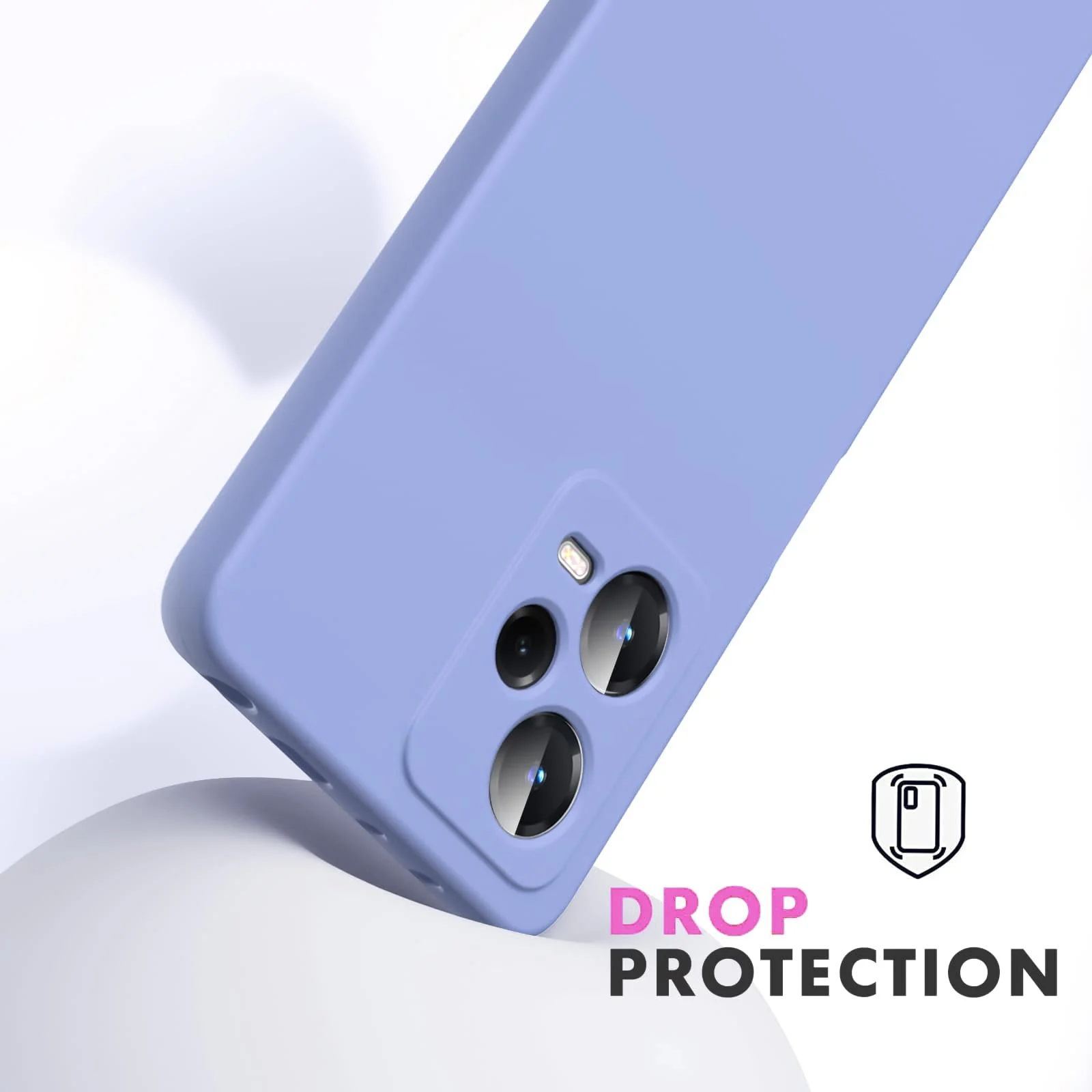 DL3 Mobilak Liquid Silicone Protective Case with Soft Microfiber Lining with Full Camera Protection for Xiaomi Redmi Note 12 Pro Plus 5G - Baby Blue