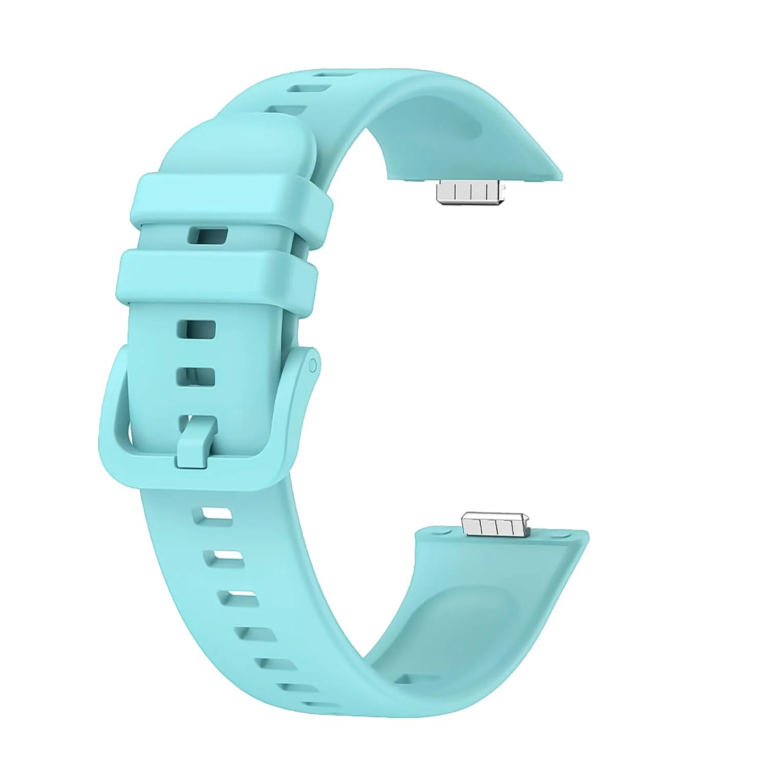 DL3 Mobilak Silicone Bracelet for Huawei Watch Fit 3/Watch Fit 4 Pro/Fit 4 Strap, Soft Silicone Sport Replacement Strap for Women/Men, Adjustable Waterproof Sports Band - Turquoise