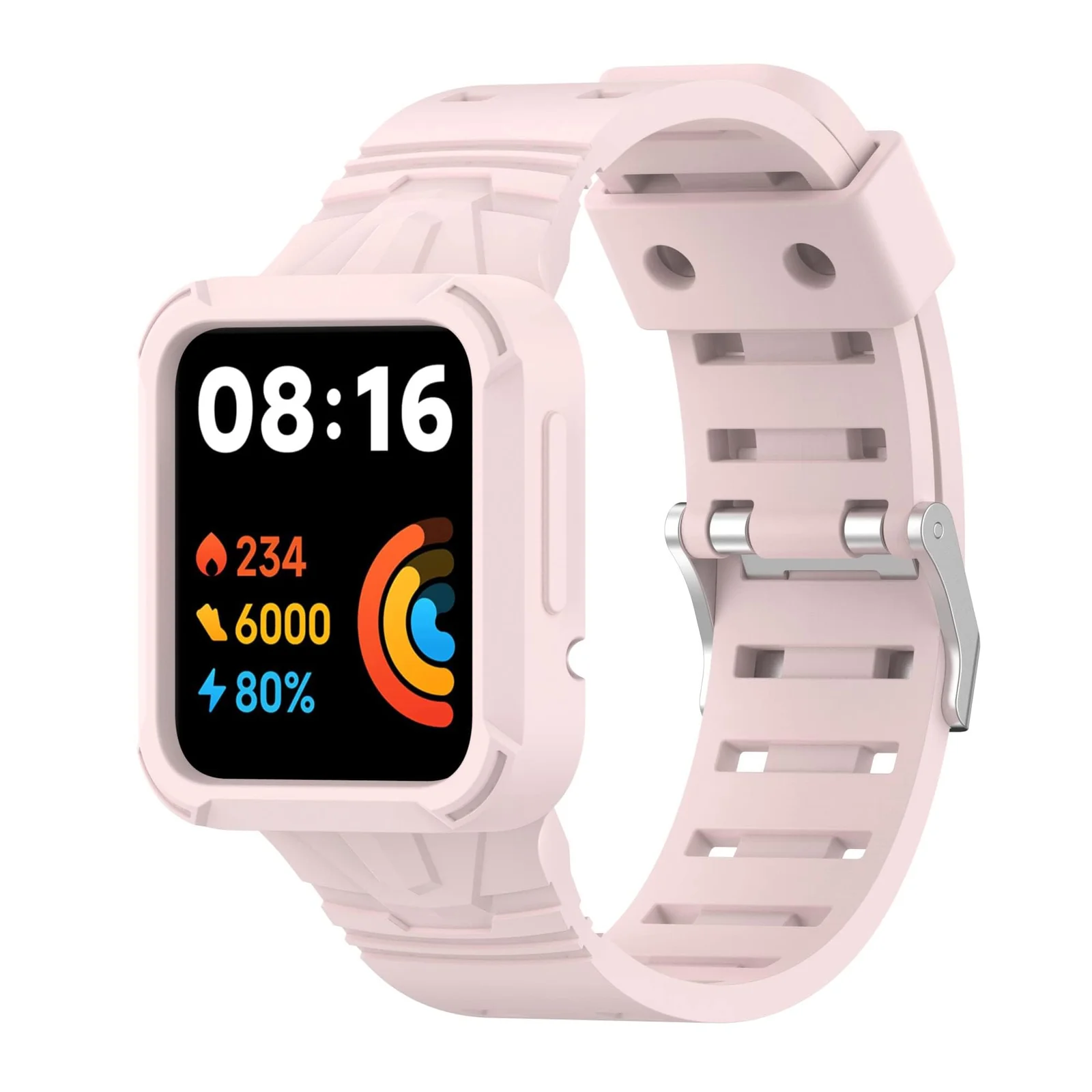 DL3 Mobilak Replacement Wrist Band Compatible with Xiaomi Redmi Watch 2 Lite/Mi Watch Lite/Poco Watch/Redmi Watch 2/Horloge 2, Adjustable Soft Silicone Wrist Strap with Cover - Black