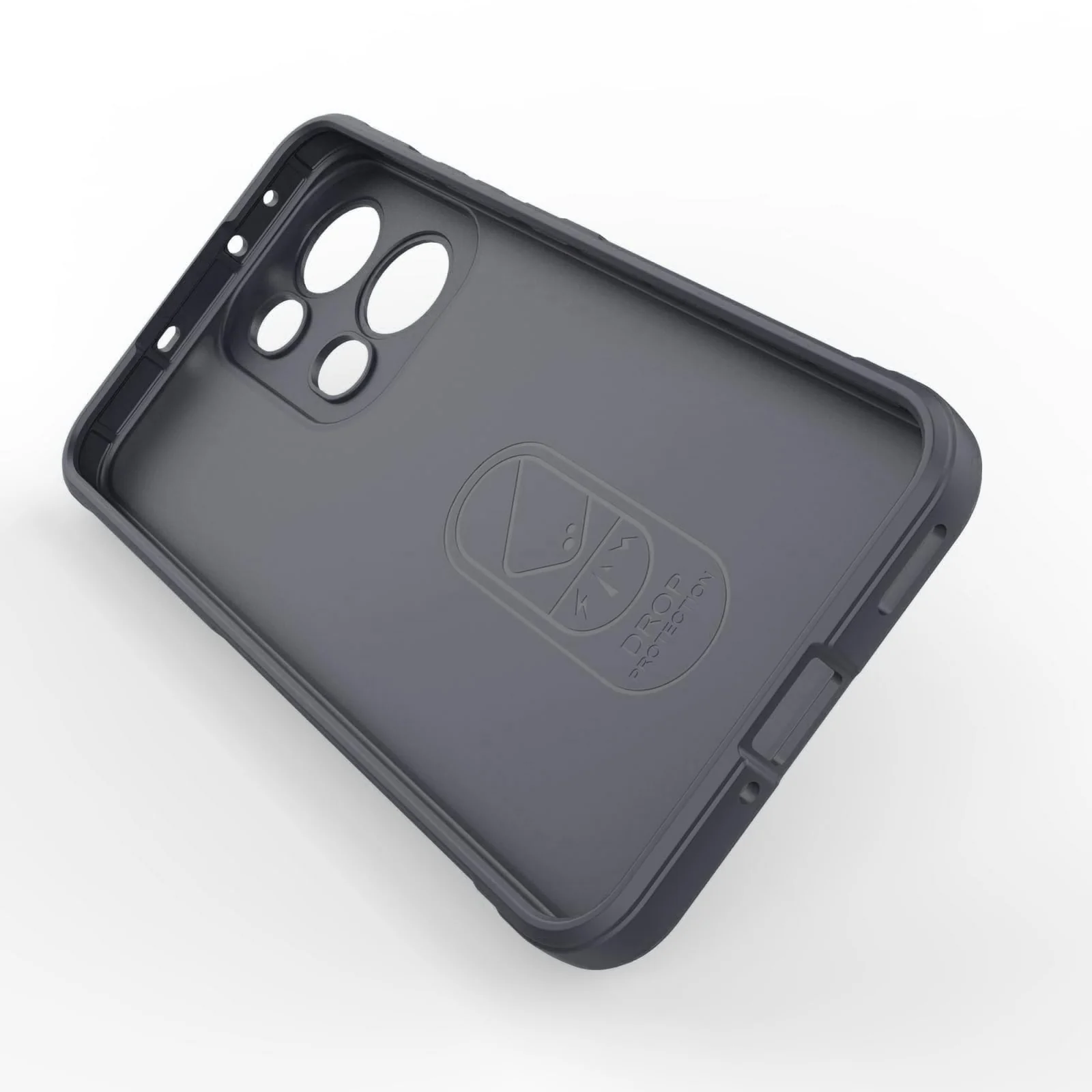 DL3 Mobilak Flexible Silicone and TPU Protective Case with Camera Protection for OPPO Reno 13 Pro 5G - Dark Gray
