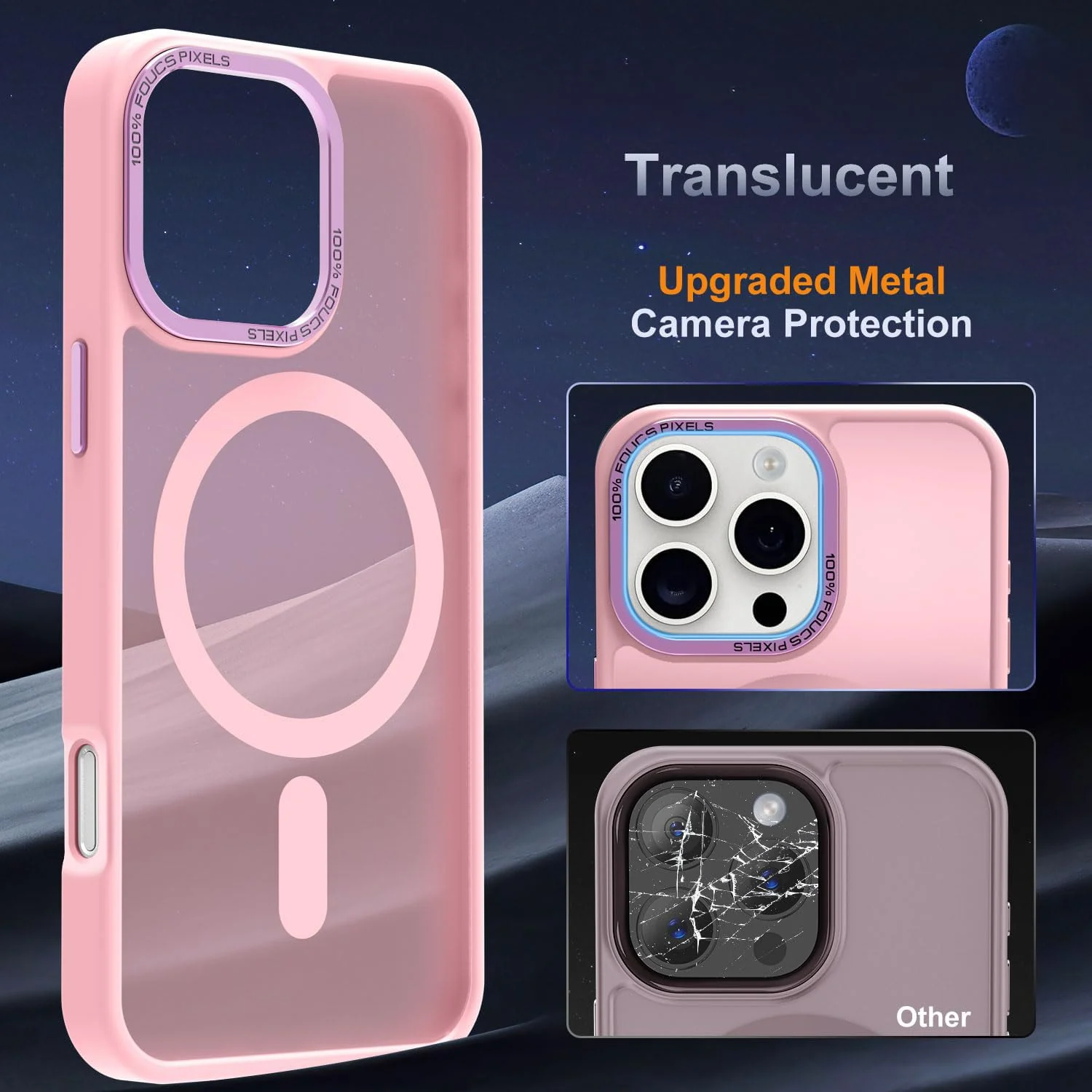 DL3 MOBILAK Protective Phone Case for Apple iPhone 16 Pro Max - Pink