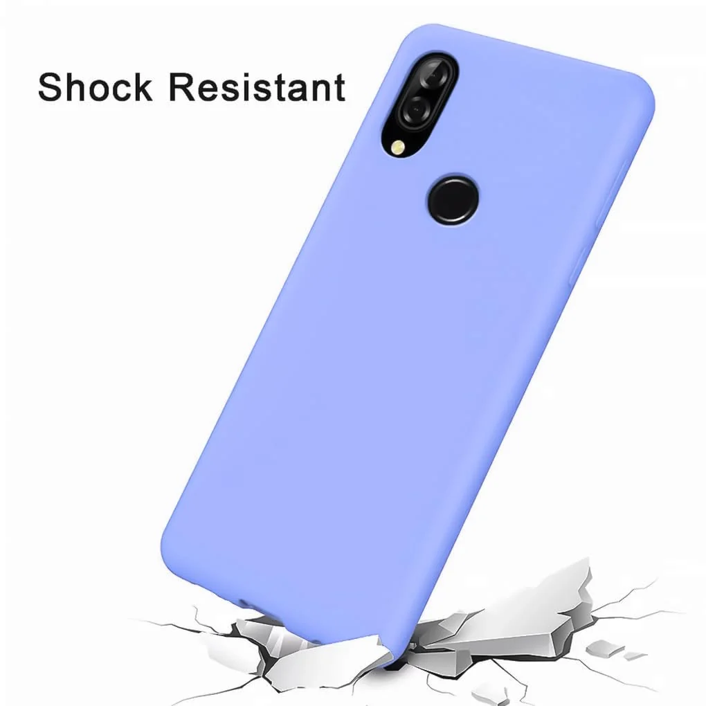 DL3 Mobilak Soft Silicone Protective Case for Huawei nova 3i with Microfiber Lining and Shockproof Design - Baby Blue