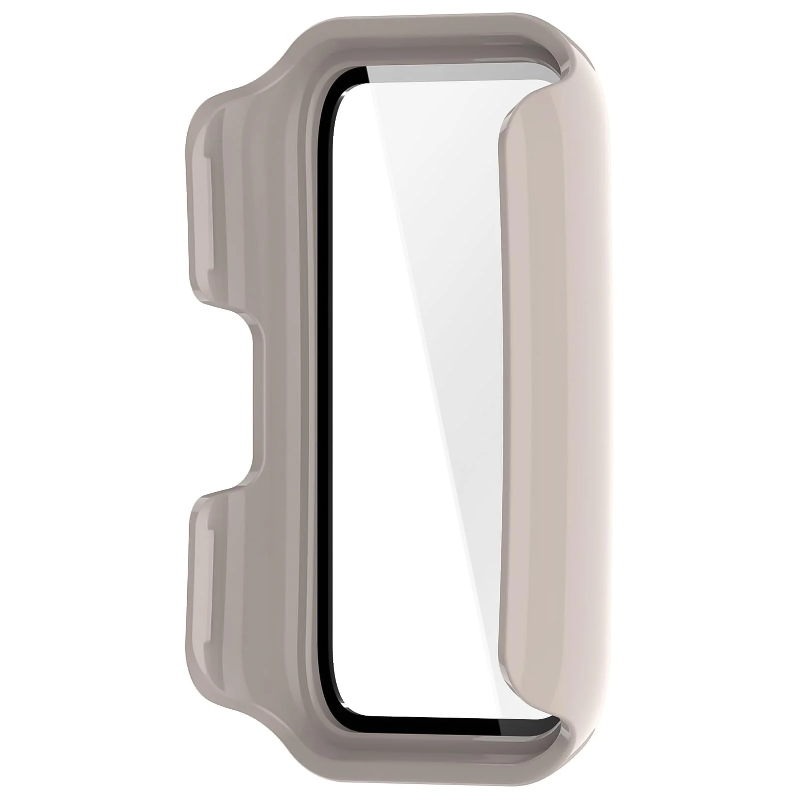 DL3 Mobilak Case with Screen Protector for Huawei Band 11, Bumper Full Coverage Hard PC Overall Protective Cover, Built-in Tempered Glass Film High Sensitivity For Huawei Band 11 - Ivory White
