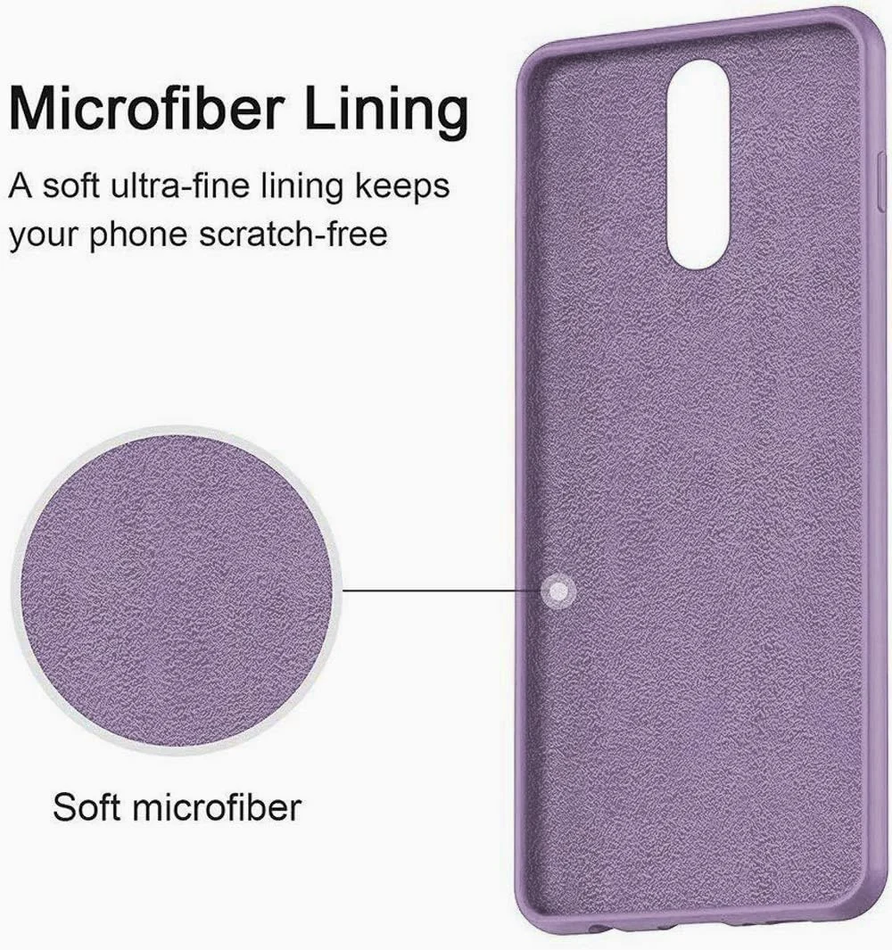 DL3 Mobilak Soft Silicone Protective Case for Huawei Mate 10 Lite with Microfiber Lining and Shockproof Design - Lavender