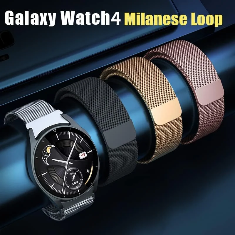 DL3 Mobilak No Gap Metal Band Compatible with Samsung Galaxy Watch 7 6 5 4 FE 40mm 44mm, Galaxy Watch 6 4 Classic 47mm 43mm 42mm 46mm/Watch 5 Pro 45mm, Stainless Steel Wristband Women Men - Pink