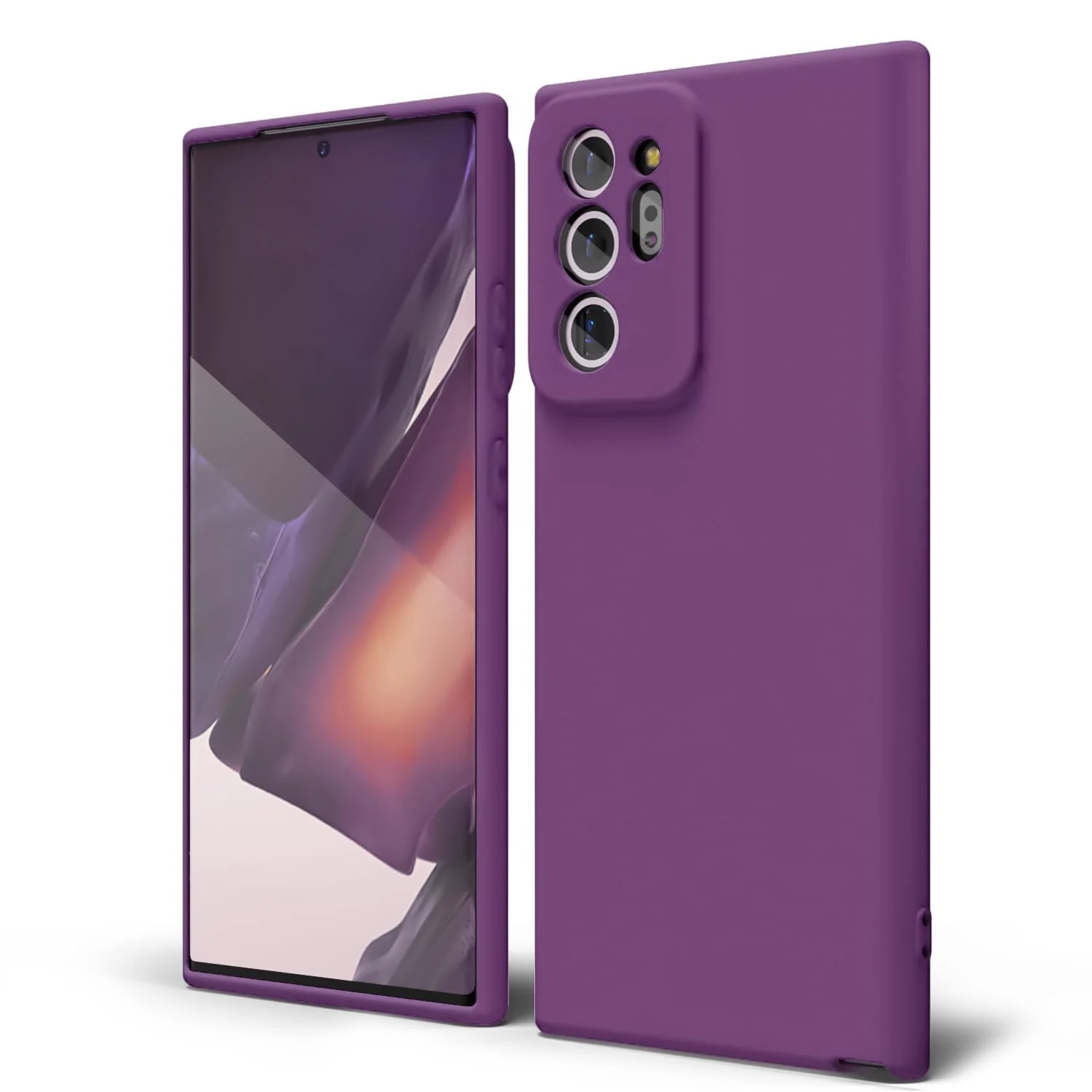 DL3 Mobilak Silicone Protective Case for Samsung Galaxy Note 20 Ultra, Shock-absorbing protection, Scratch-resistant surface, Soft microfiber lining - Violet