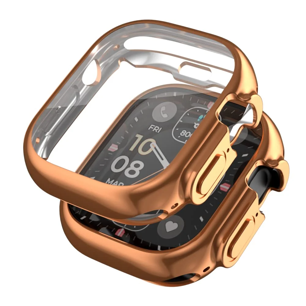 DL3 Mobilak Case Compatible with Apple Watch Ultra 49mm Case Watch Soft TPU Shockproof Cover Slim Guard Thin Bumper Shell Protector - Rose Gold