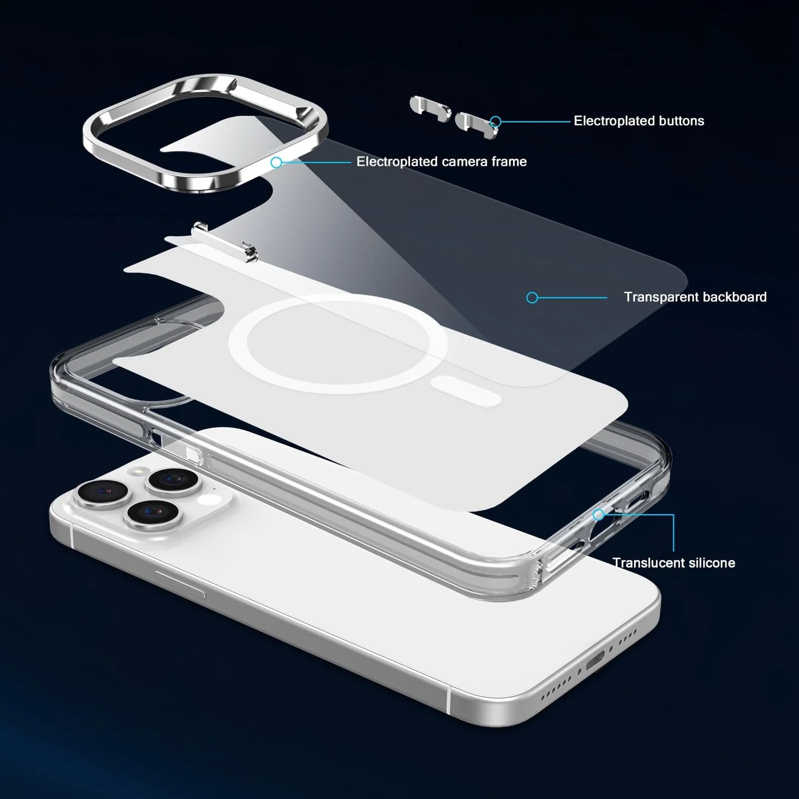 DL3 Mobilak Case For OPPO Reno 14 5G / Reno 15 Case Crystal Clear [Not Compatible with MagSafe] Soft TPU Gel Case Flexible Silicone Anti-Scratch Transparent TPU Cover - White