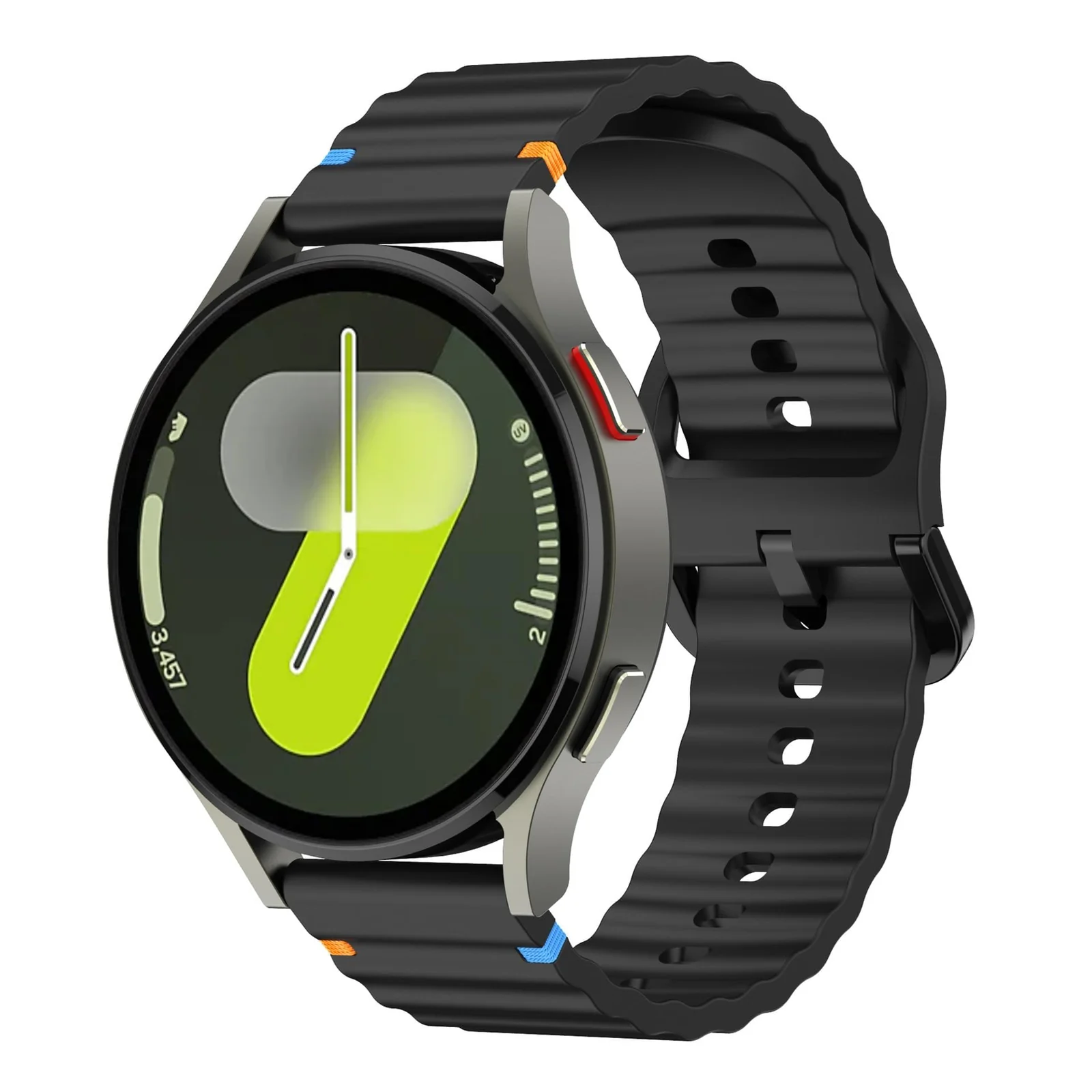 DL3 Mobilak Silicone Sport Band 22MM Strap For Xiaomi Redmi Watch 5 Actie/5 Lite/Samsung Galaxy Watch 3 45mm/Watch 46mm/Gear S3/Huawei watch GT5 GT4 GT3 GT2 GT 46MM/GT2E/GT3 Pro GT 5 Pro - Black