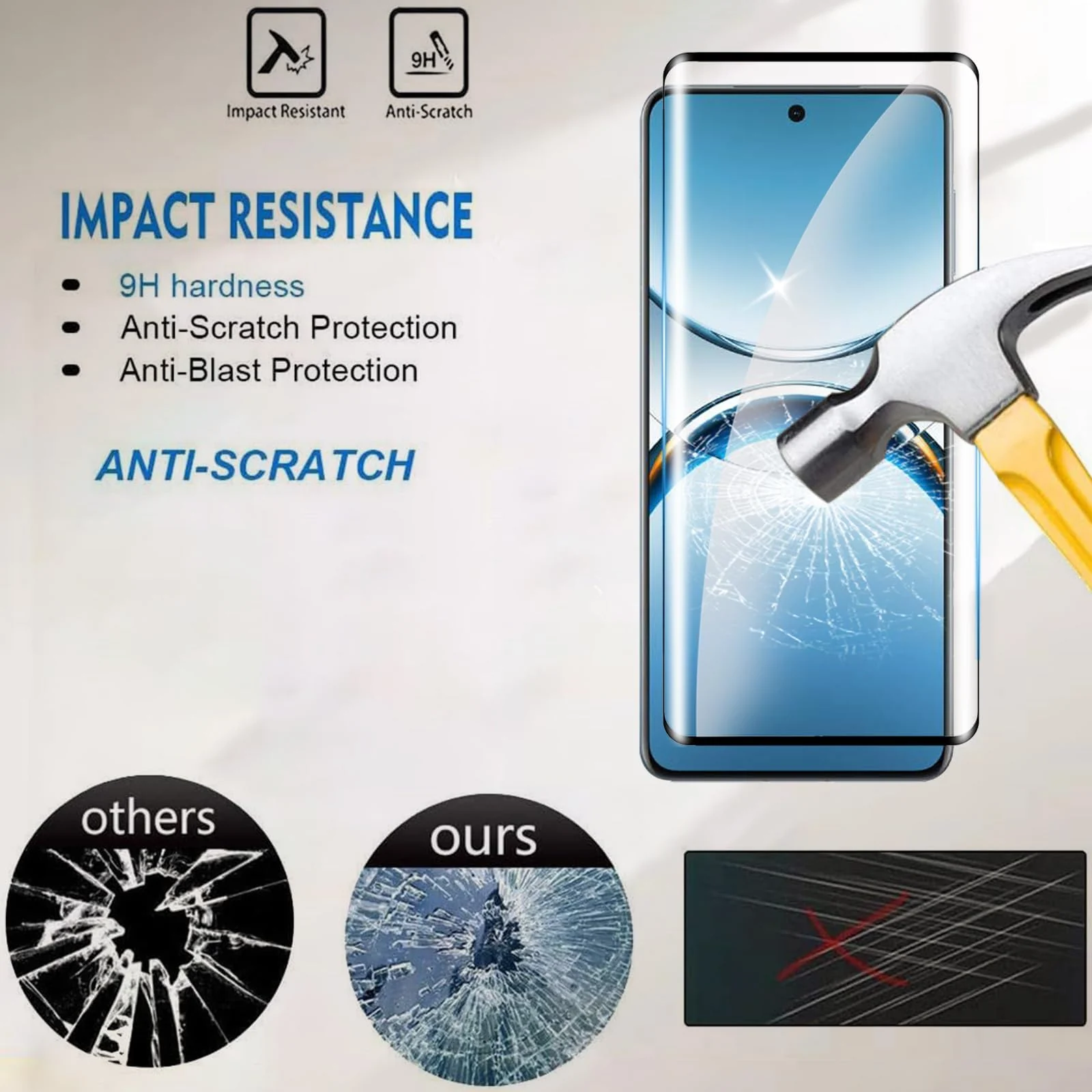 DL3 Mobilak Screen Protector for OPPO Find X8 Pro 5G, Tempered Glass Screen Saver Premium HD Protective, Scratch Resistant, NO-Bubble, 9H Hardness, Full Coverage Film - Clear