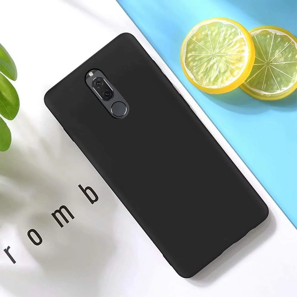 DL3 Mobilak Huawei Mate 10 Lite Case, Soft Flexible Silicone Gel Rubber Bumper Cover, Full Body Shockproof Protective Phone Case - Black