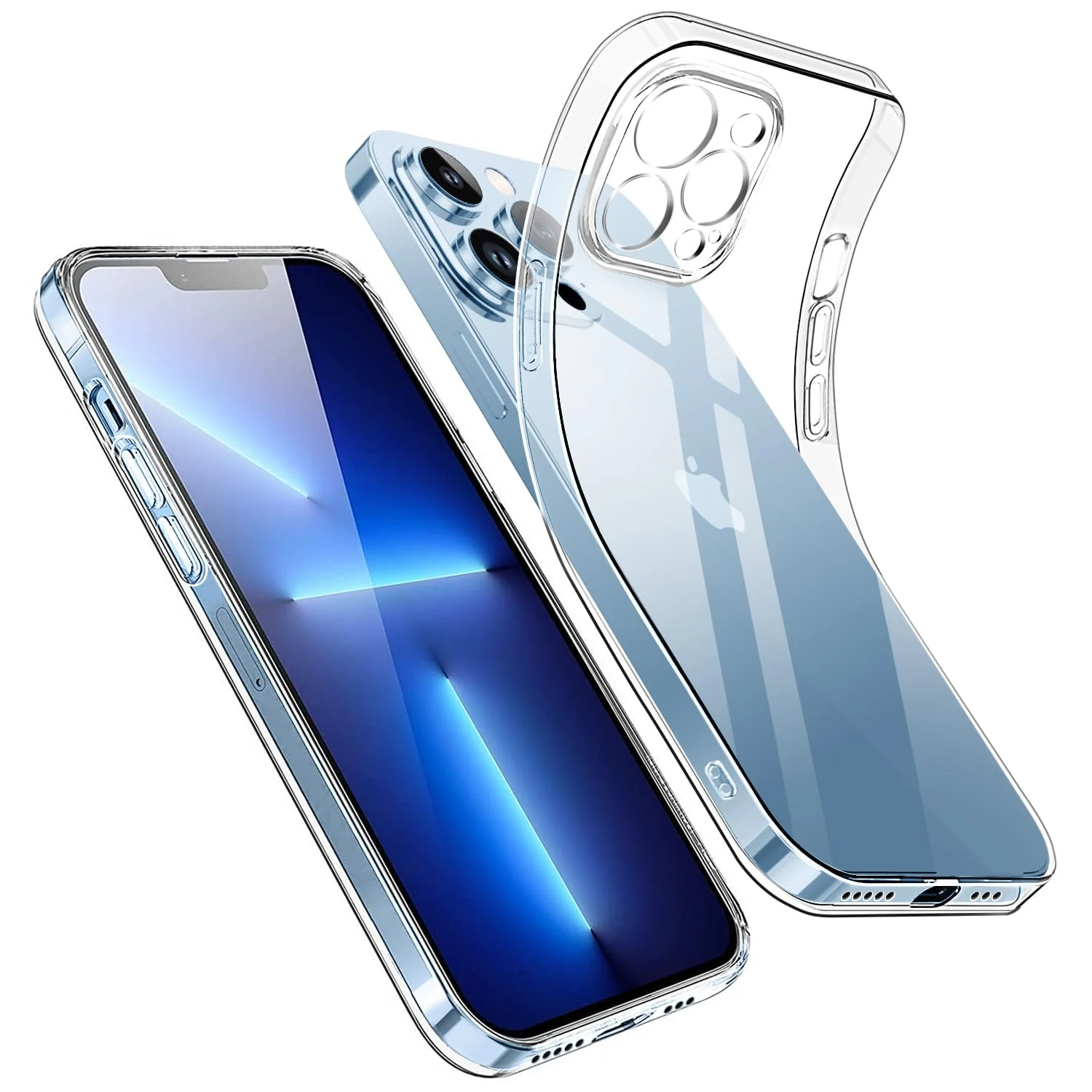 DL3 Mobilak Clear TPU Protective Case for iPhone with Camera Protection and Shockproof Design - Clear