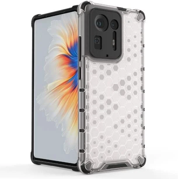 DL3 Mobilak Honeycomb Protective Case for Xiaomi Mi Mix 4, Shock-absorbing protection, Transparent design, Slim, lightweight profile - Clear
