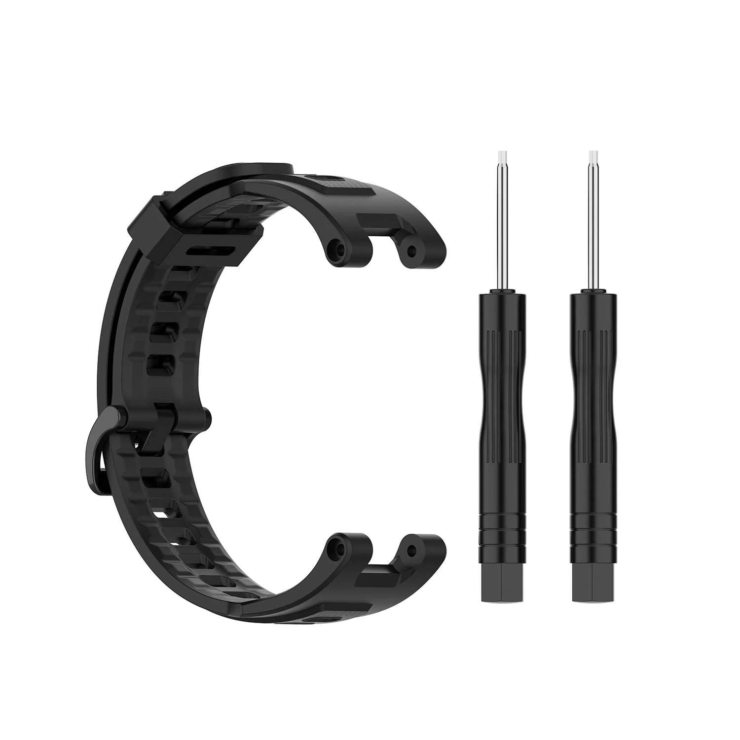 DL3 Mobilak Band Compatible with Amazfit T-Rex/T-Rex Pro Band Soft Silicone Wristbands Replacement Bracelet for Amazfit T-Rex/T-Rex Pro Sport Strap Smart Watch Accessories-with Install Tools - Black